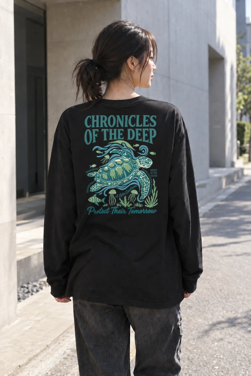 "Sea Turtle Chronicles" Unisex Longsleeve T-shirt | Gildan 2400