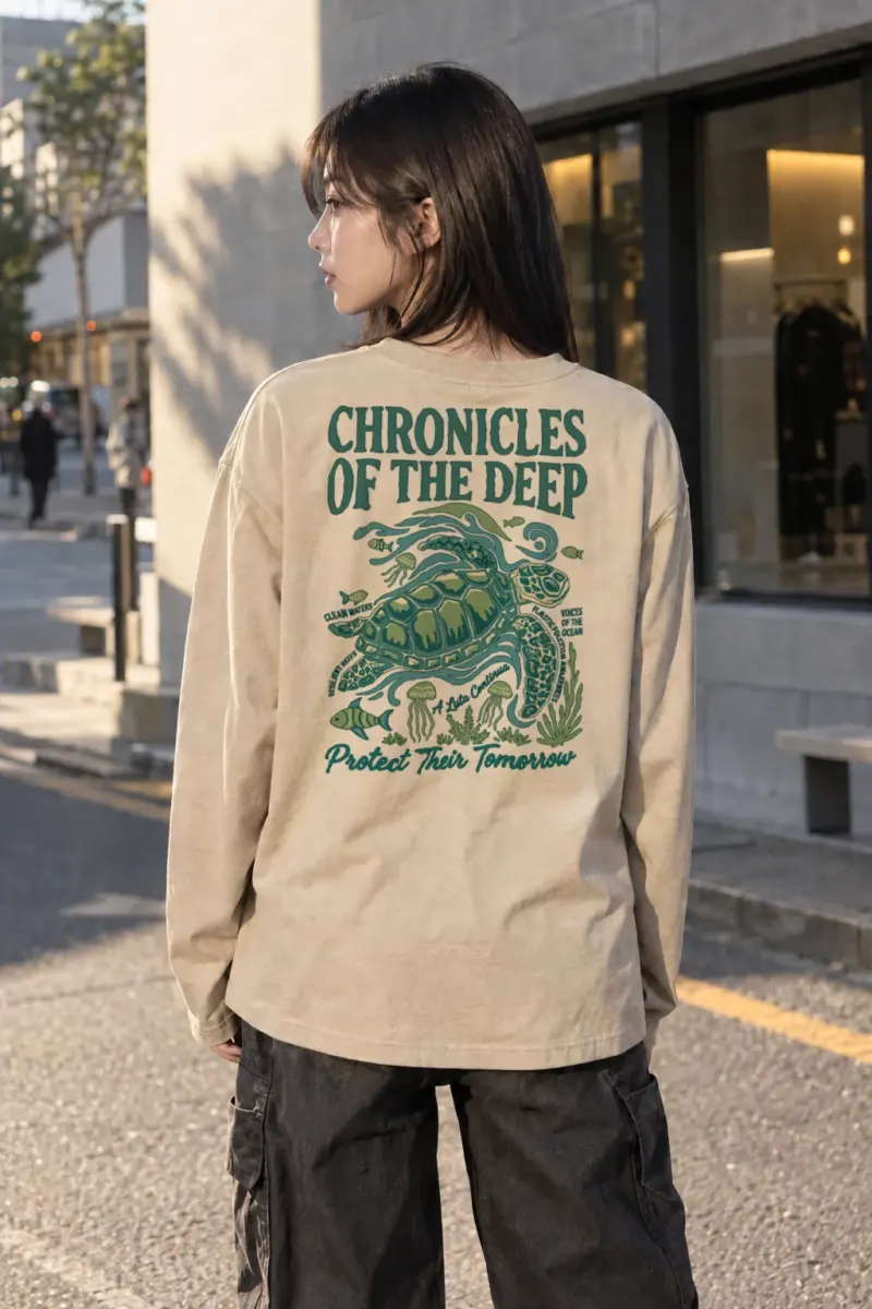 "Sea Turtle Chronicles" Unisex Longsleeve T-shirt | Gildan 2400