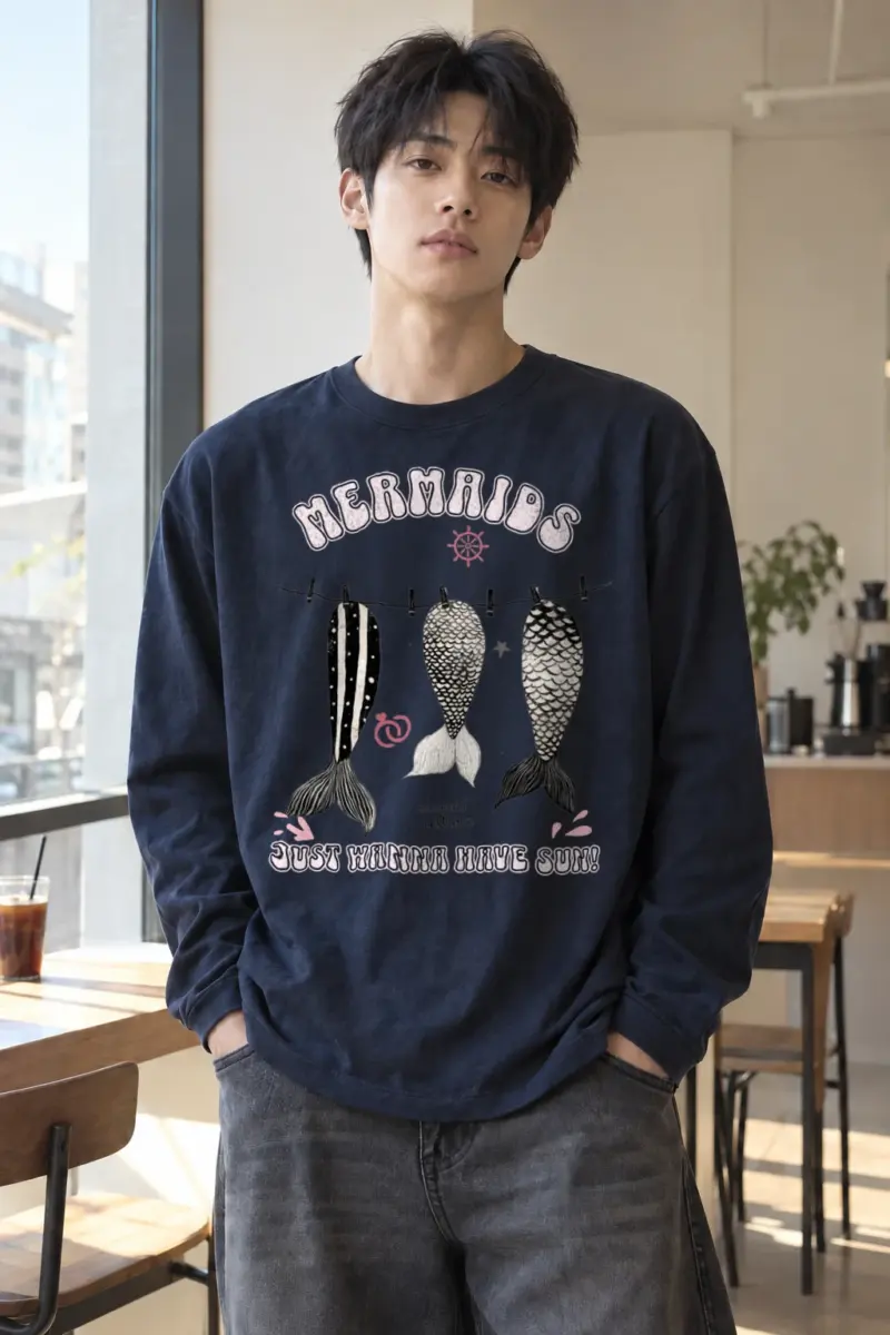 “Seas The Day” Unisex Longsleeve T-shirt | Gildan 2400