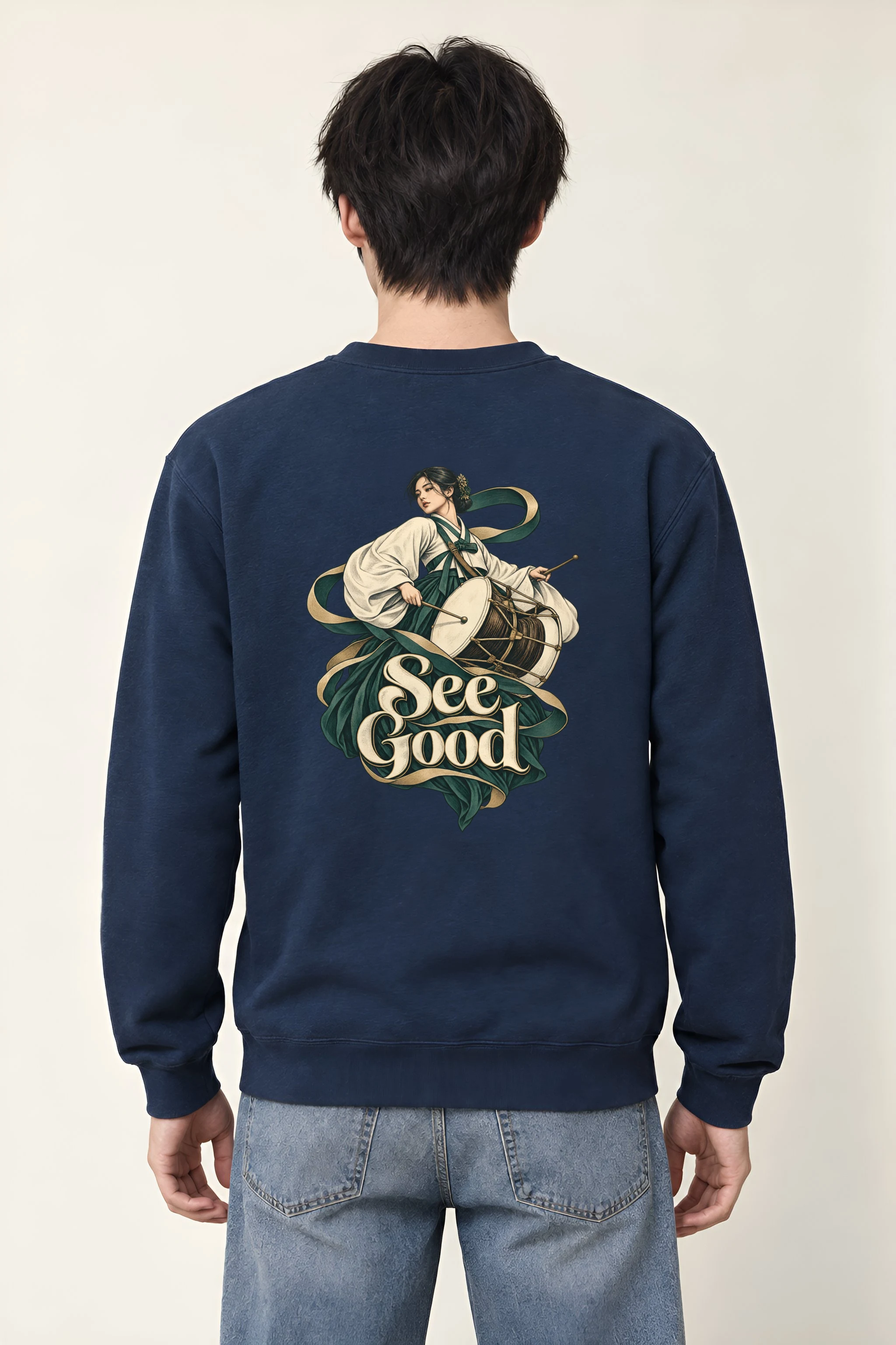 "See Good Drum" Heavy Blend Unisex Crewneck Sweatshirt