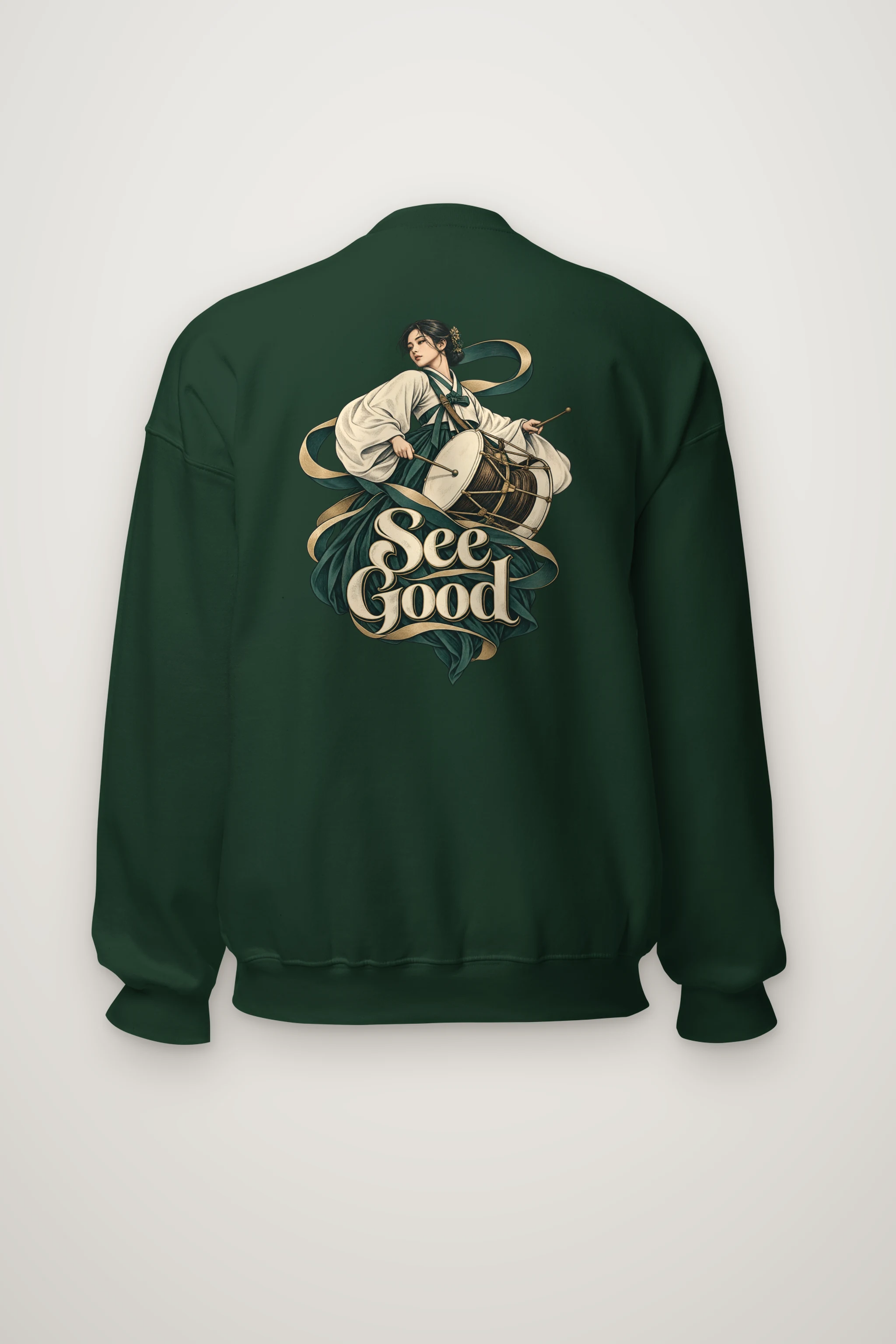 "See Good Drum" Heavy Blend Unisex Crewneck Sweatshirt