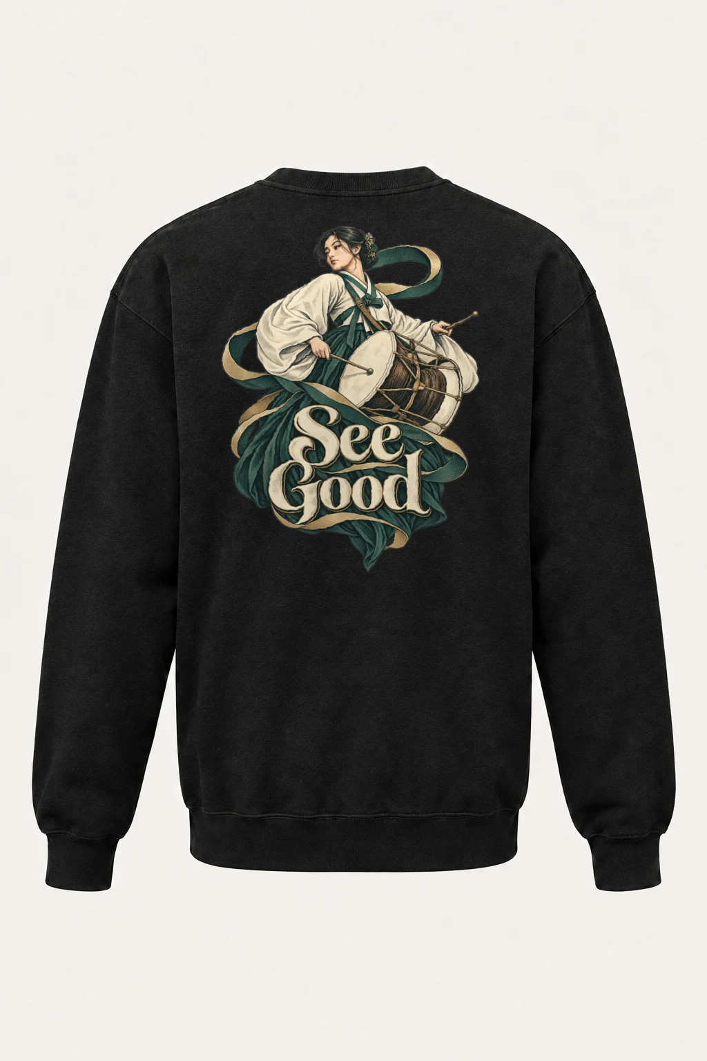 "See Good Drum" Heavy Blend Unisex Crewneck Sweatshirt | Gildan 18000