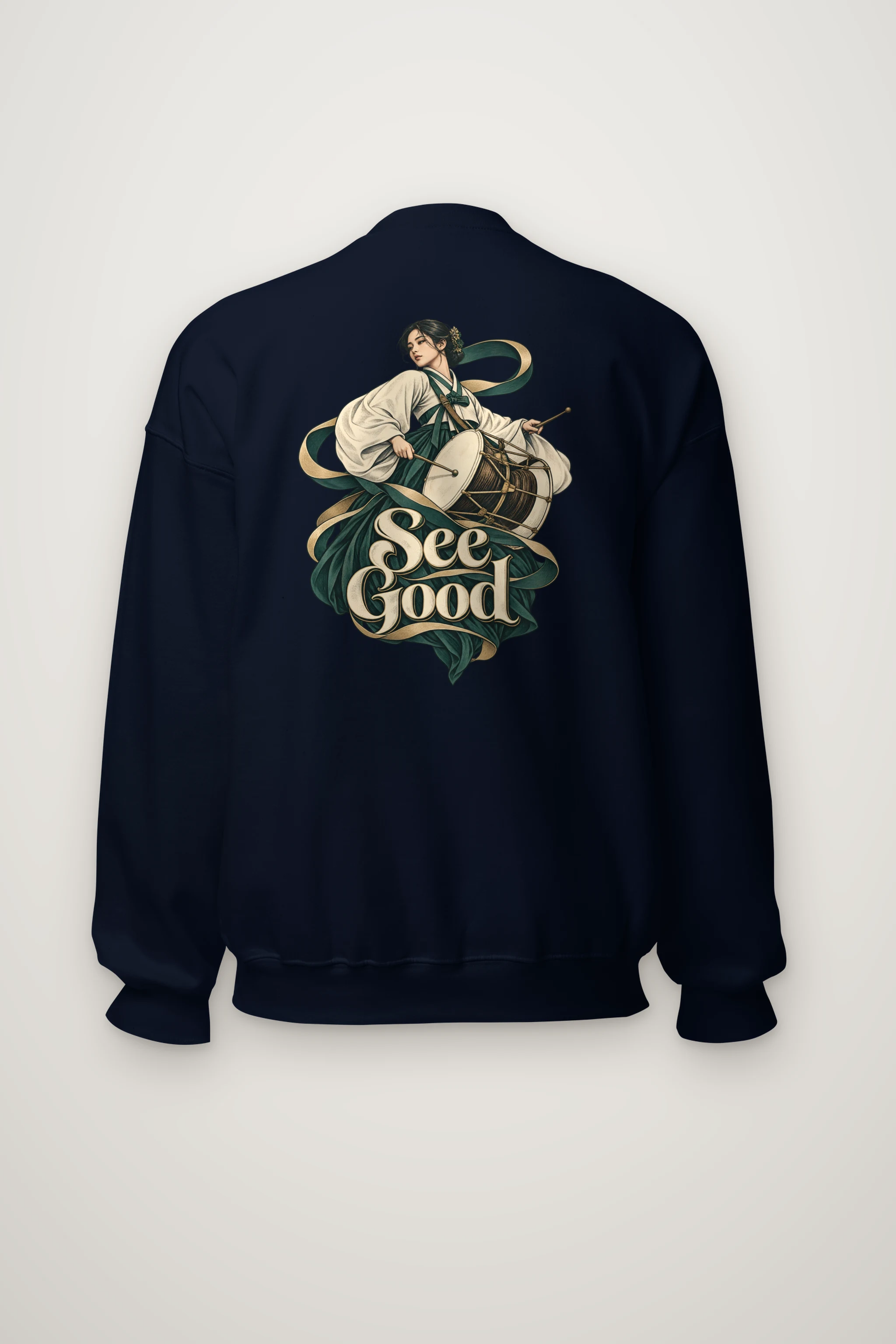 "See Good Drum" Heavy Blend Unisex Crewneck Sweatshirt