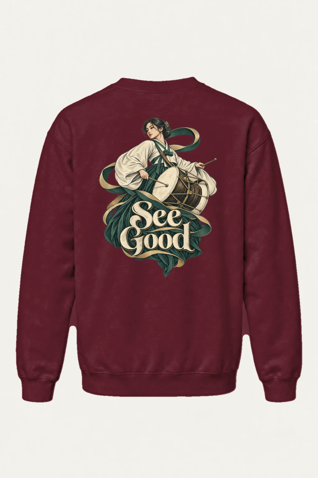 "See Good Drum" Heavy Blend Unisex Crewneck Sweatshirt | Gildan 18000