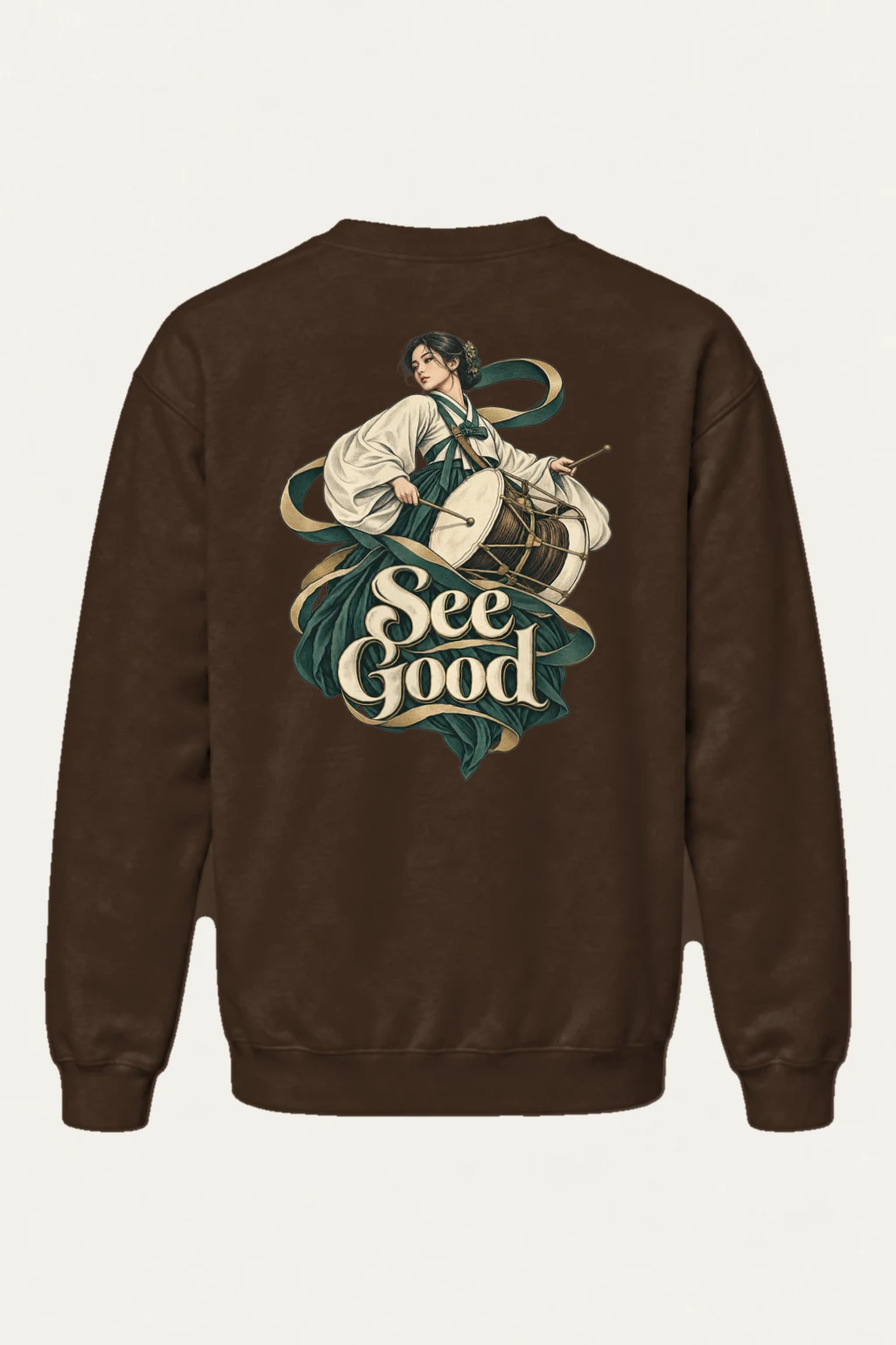 "See Good Drum" Heavy Blend Unisex Crewneck Sweatshirt | Gildan 18000