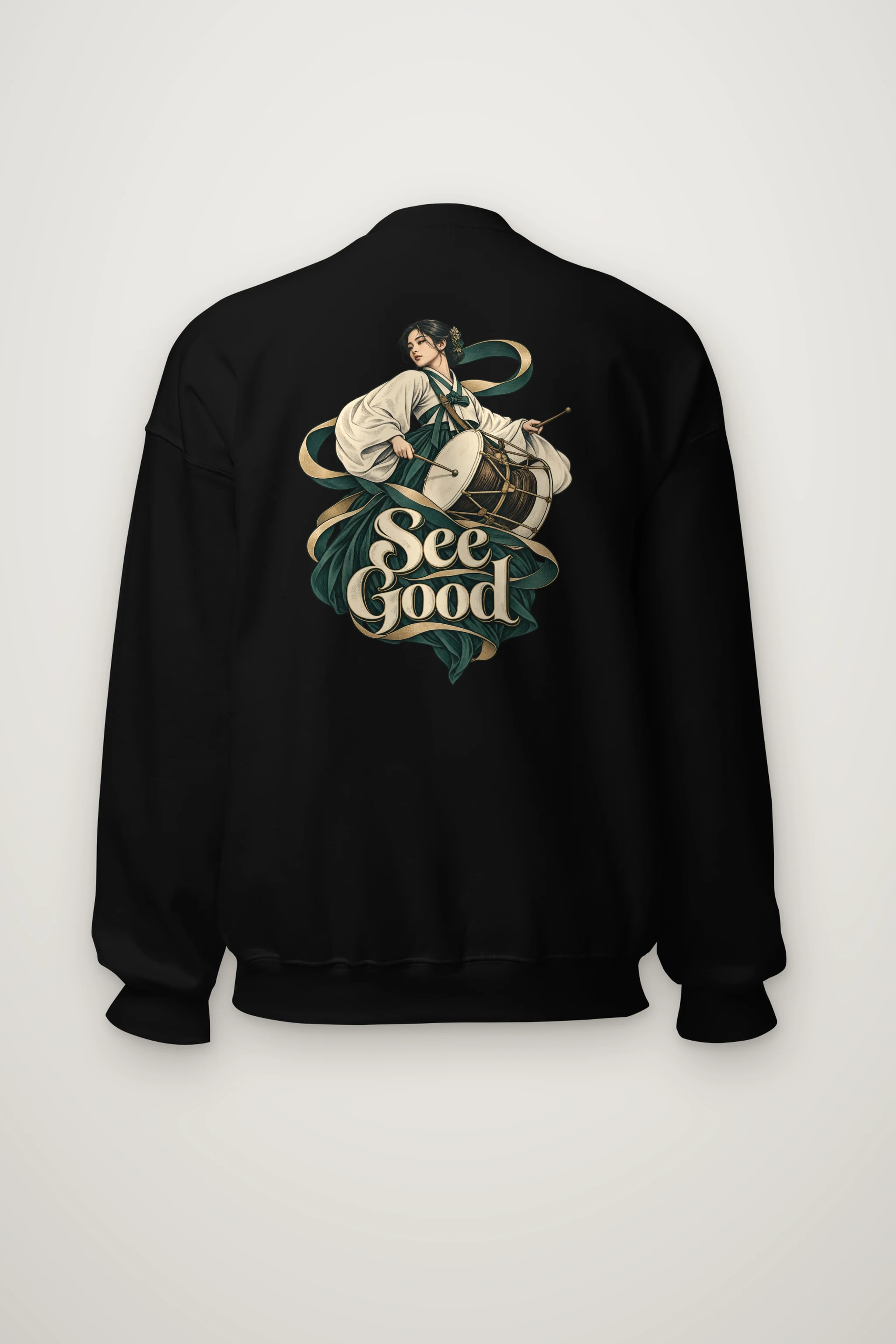 "See Good Drum" Heavy Blend Unisex Crewneck Sweatshirt