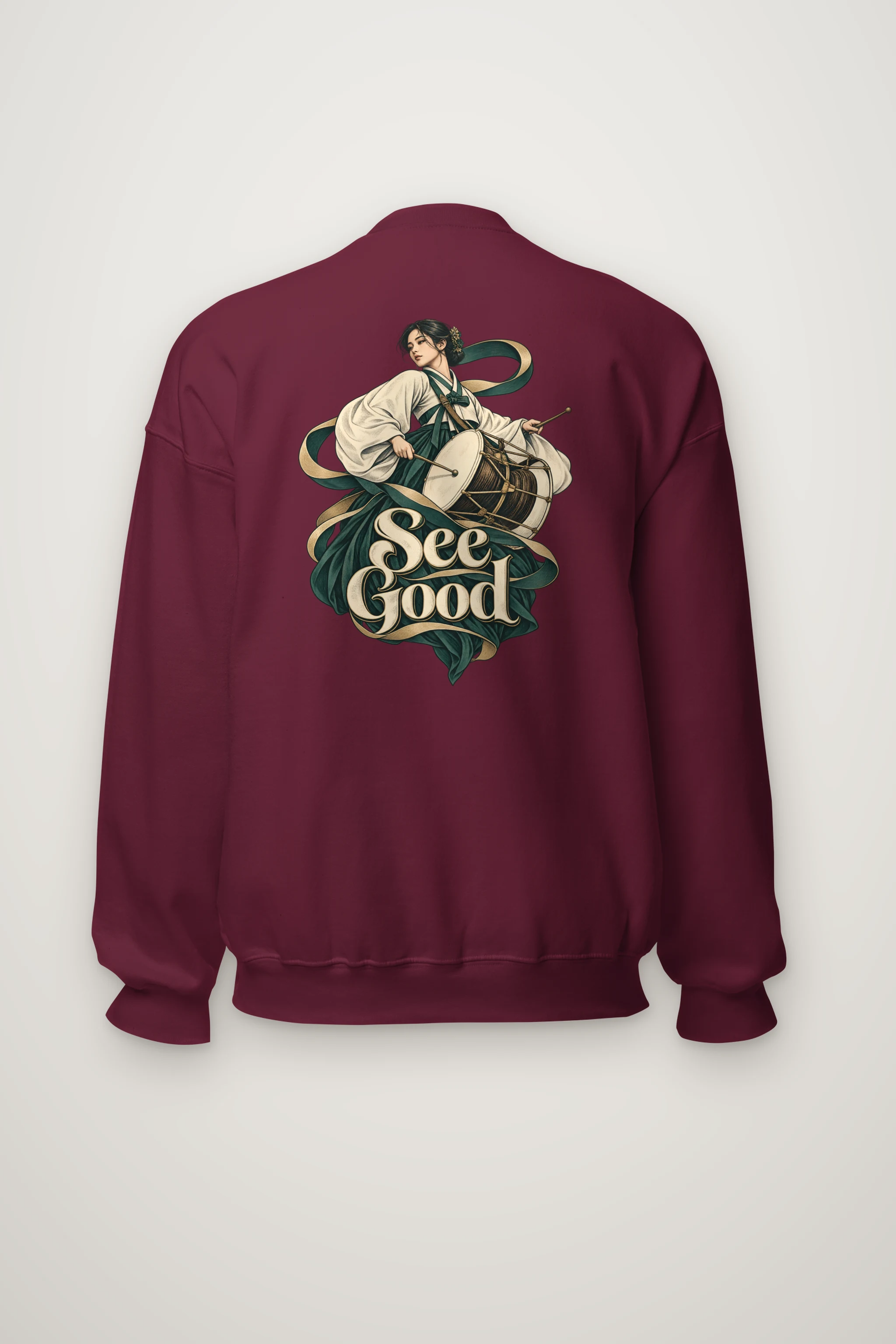 "See Good Drum" Heavy Blend Unisex Crewneck Sweatshirt