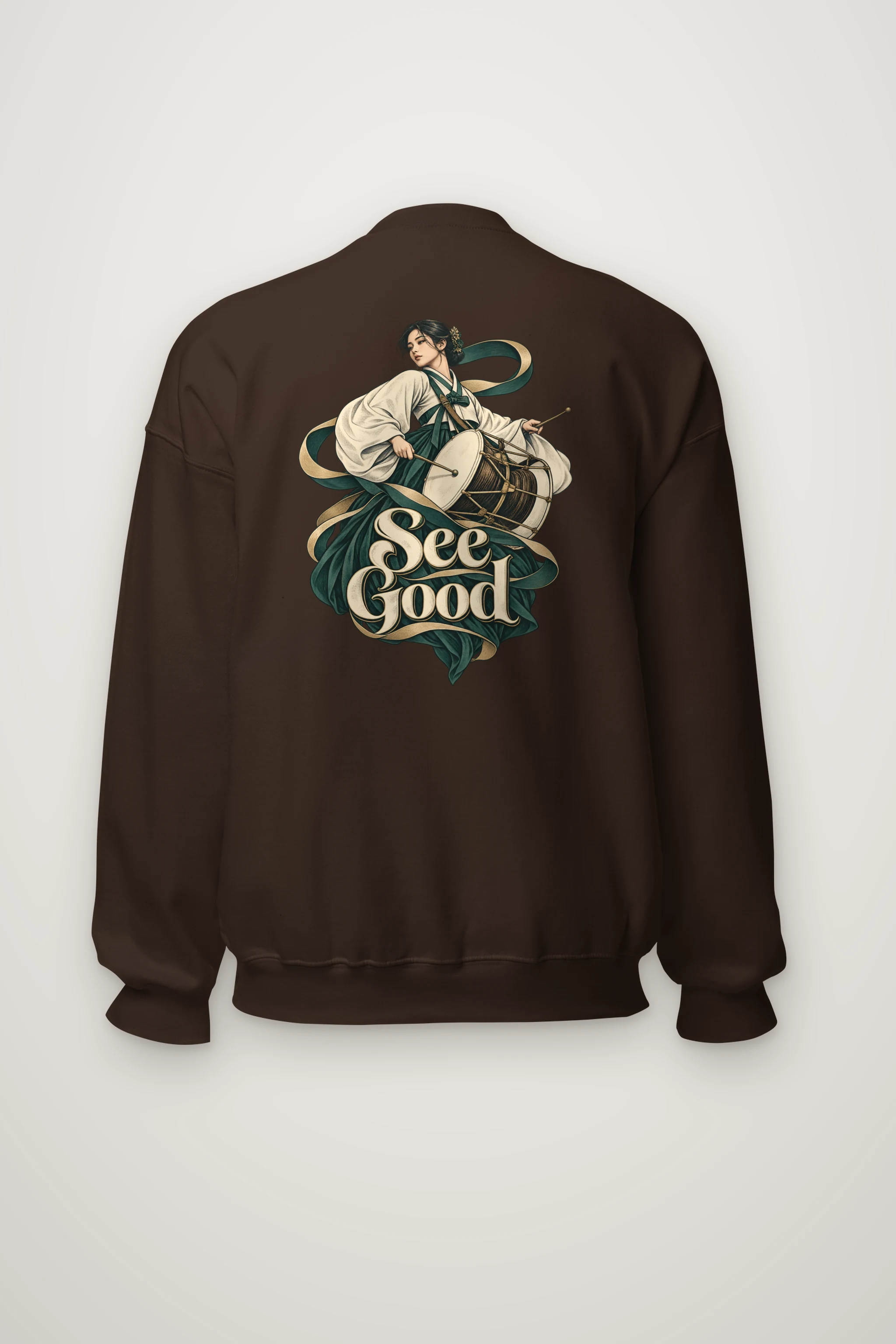 "See Good Drum" Heavy Blend Unisex Crewneck Sweatshirt