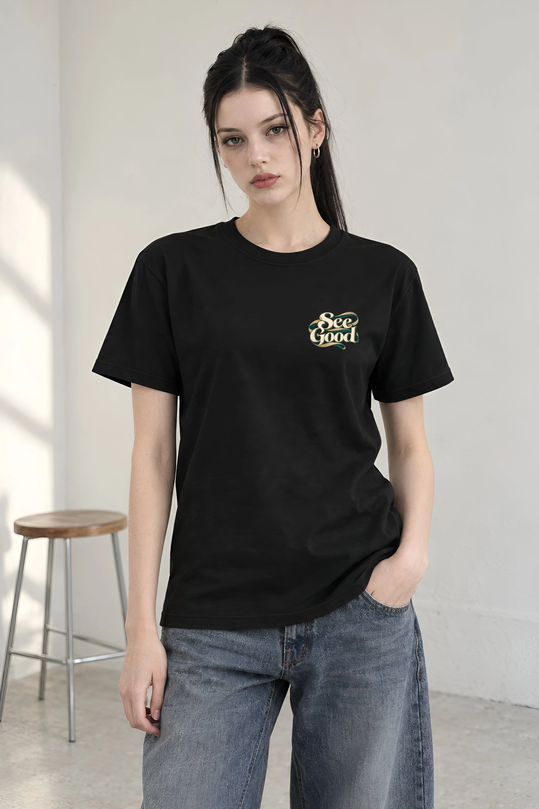 "See Good" Heavyweight Unisex Crewneck T-shirt