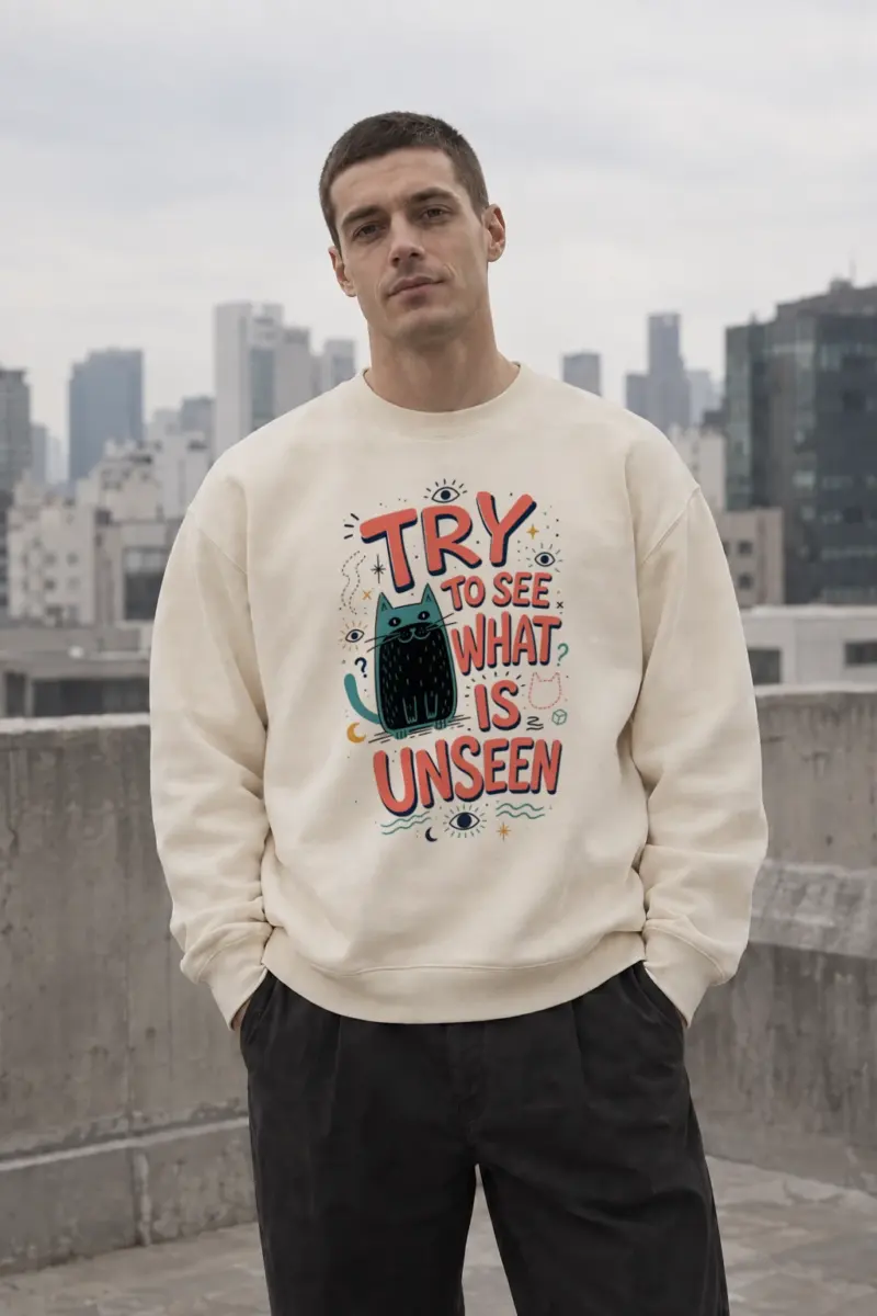 "See The Unseen" Unisex Sponge Fleece Crewneck Sweatshirt | Bella + Canvas 3901