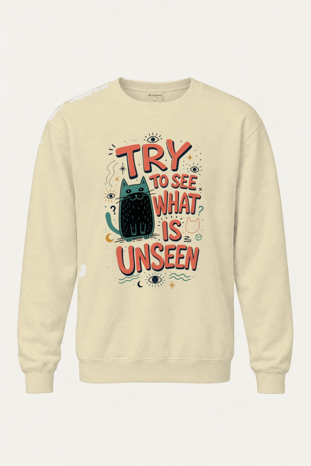 "See The Unseen" Unisex Sponge Fleece Crewneck Sweatshirt | Bella + Canvas 3901