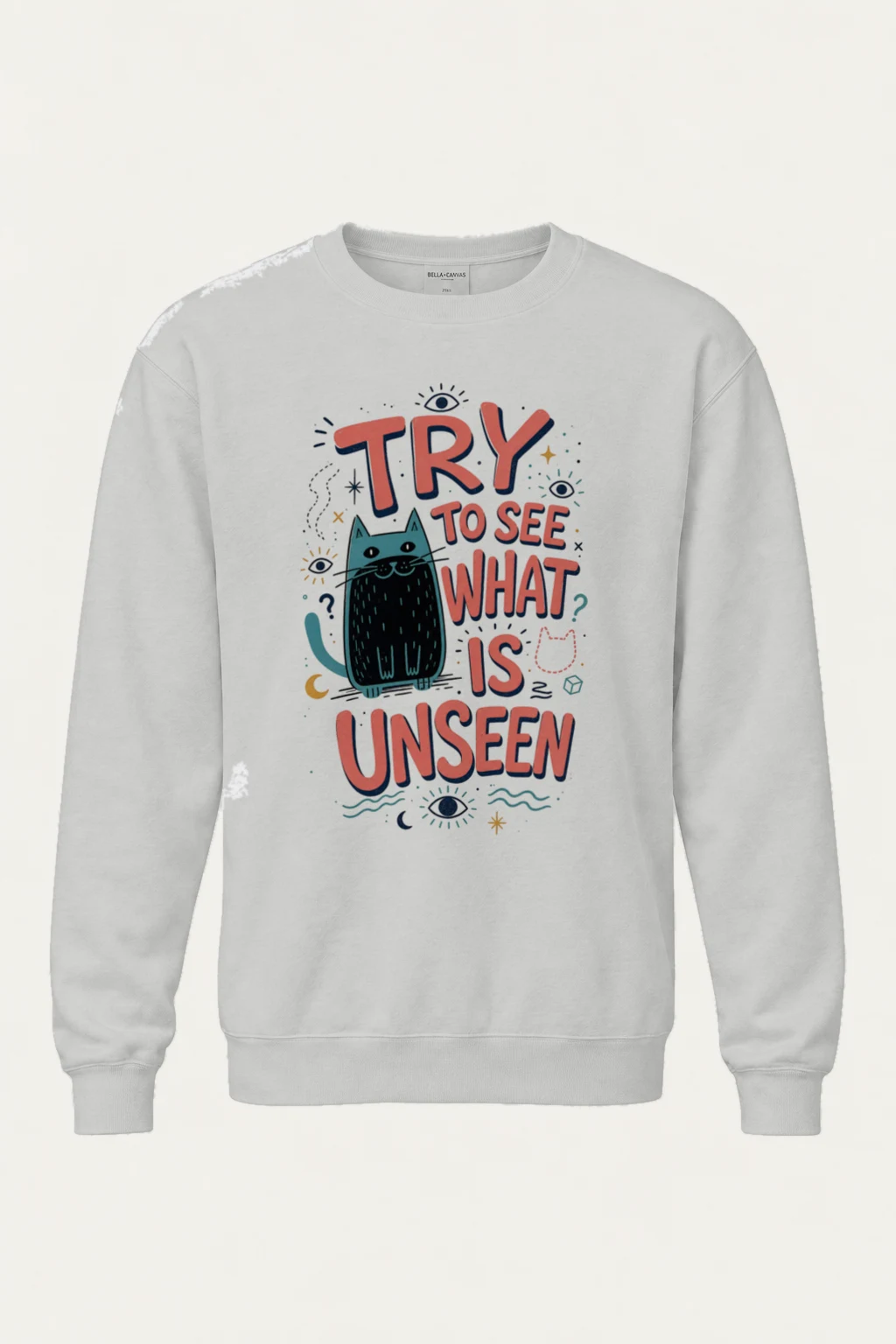 "See The Unseen" Unisex Sponge Fleece Crewneck Sweatshirt | Bella + Canvas 3901