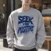 "Seek The Positive" Heavy Blend Unisex Crewneck Sweatshirt | Gildan 18000