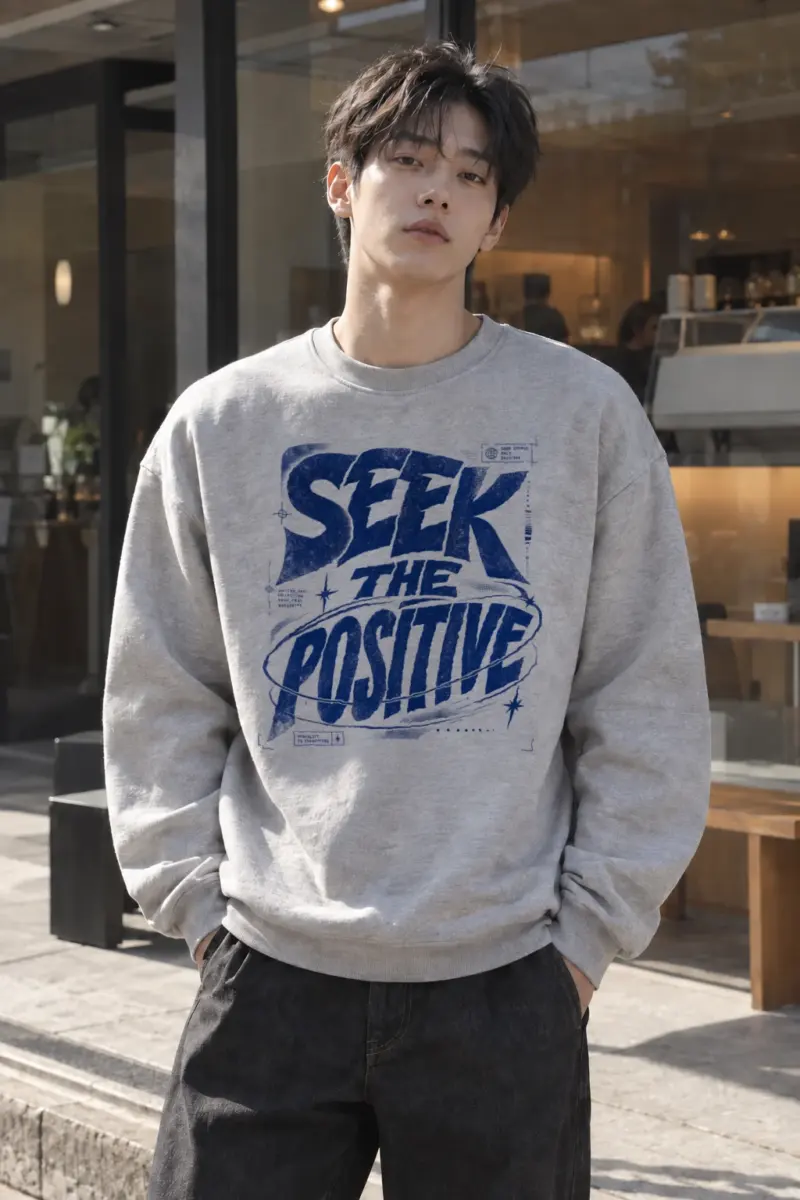 “Seek The Positive” Heavy Blend Unisex Crewneck Sweatshirt | Gildan 18000