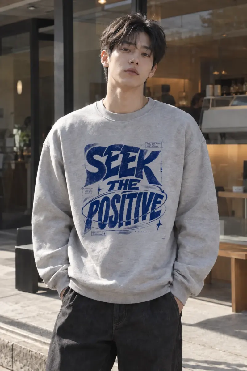 "Seek The Positive" Heavy Blend Unisex Crewneck Sweatshirt | Gildan 18000