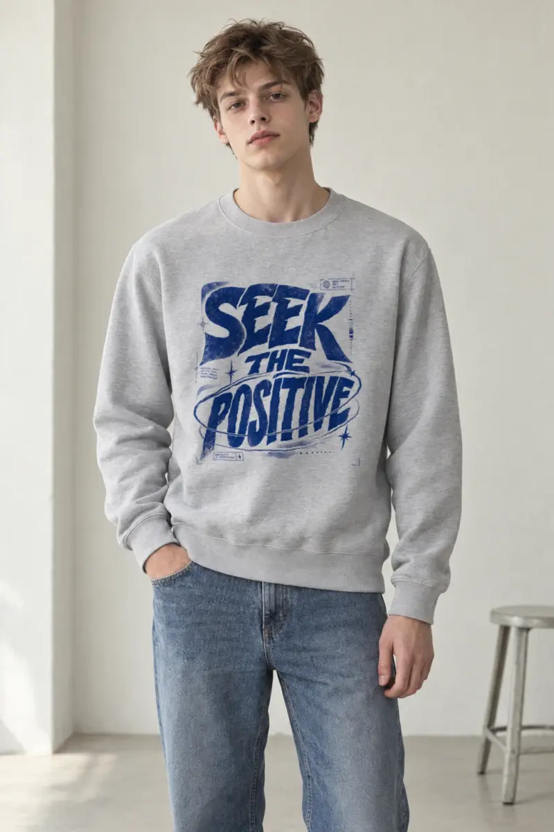 "Seek The Positive" Heavy Blend Unisex Crewneck Sweatshirt