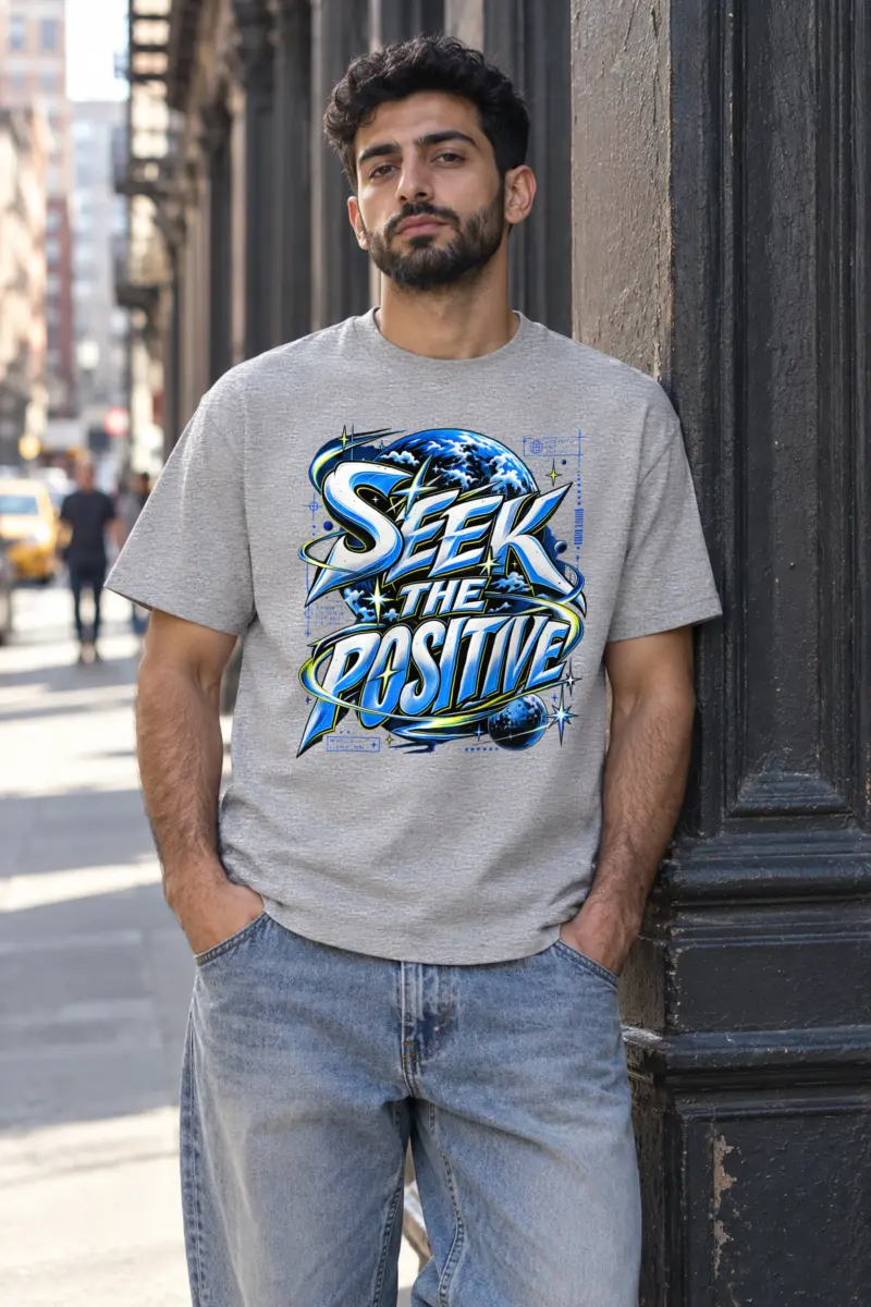 "Graffiti Serifs Planet Tee" Heavyweight Unisex Crewneck T-shirt