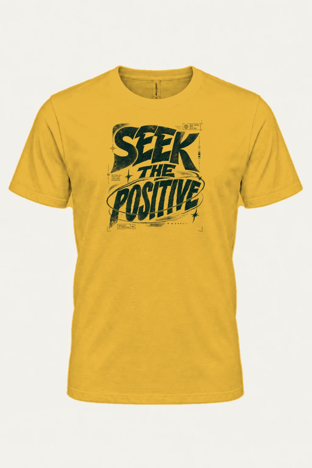 "Seek The Positive" Heavyweight Unisex Crewneck T-shirt | Gildan 5000
