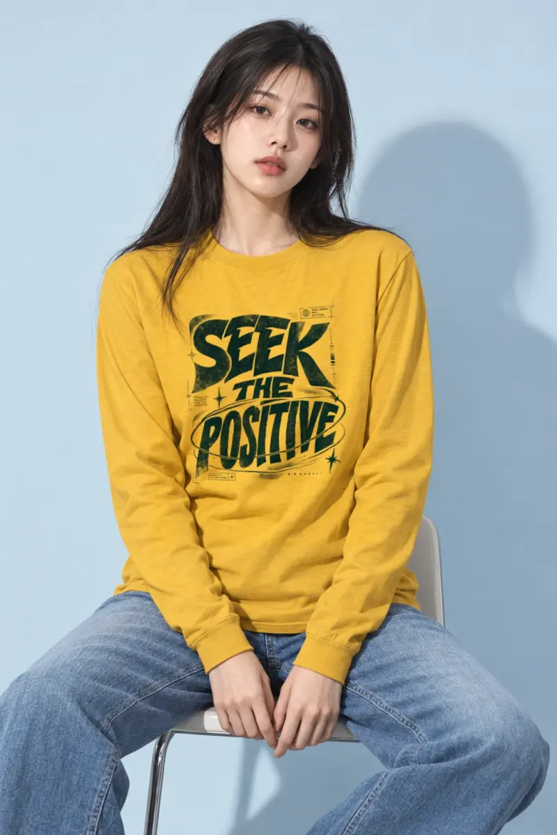 "Seek The Positive" Unisex Longsleeve T-shirt | Gildan 2400