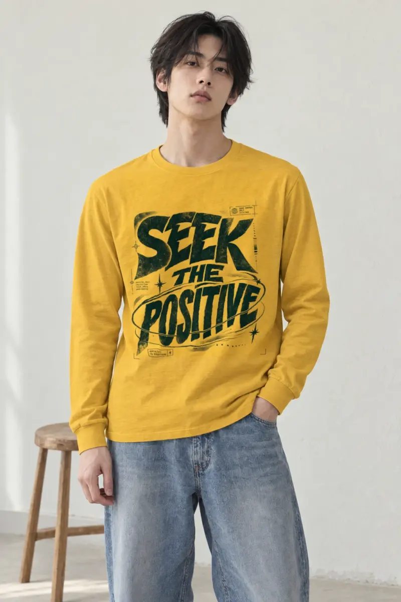 "Seek The Positive" Unisex Longsleeve T-shirt | Gildan 2400