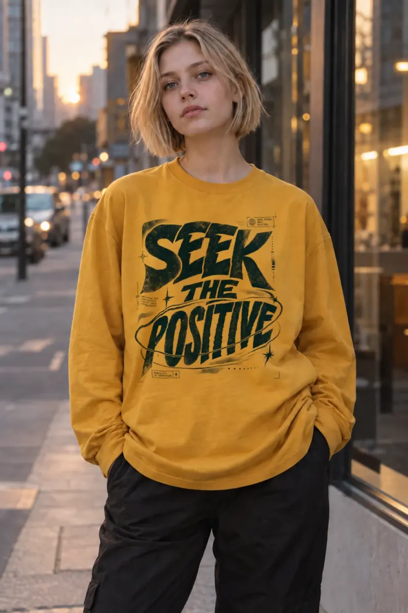 "Seek The Positive" Unisex Longsleeve T-shirt | Gildan 2400