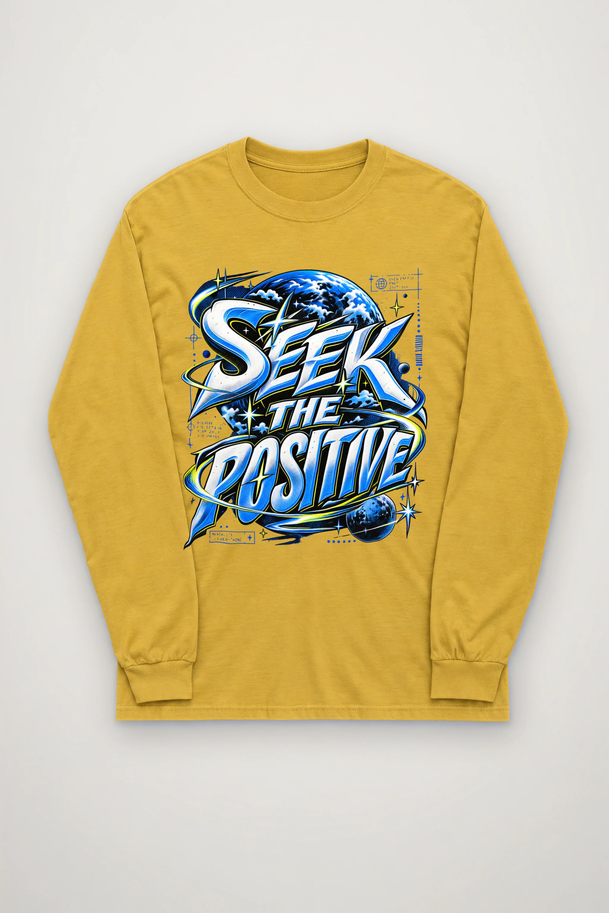 "Graffiti Gradient Planet" Unisex Longsleeve T-shirt