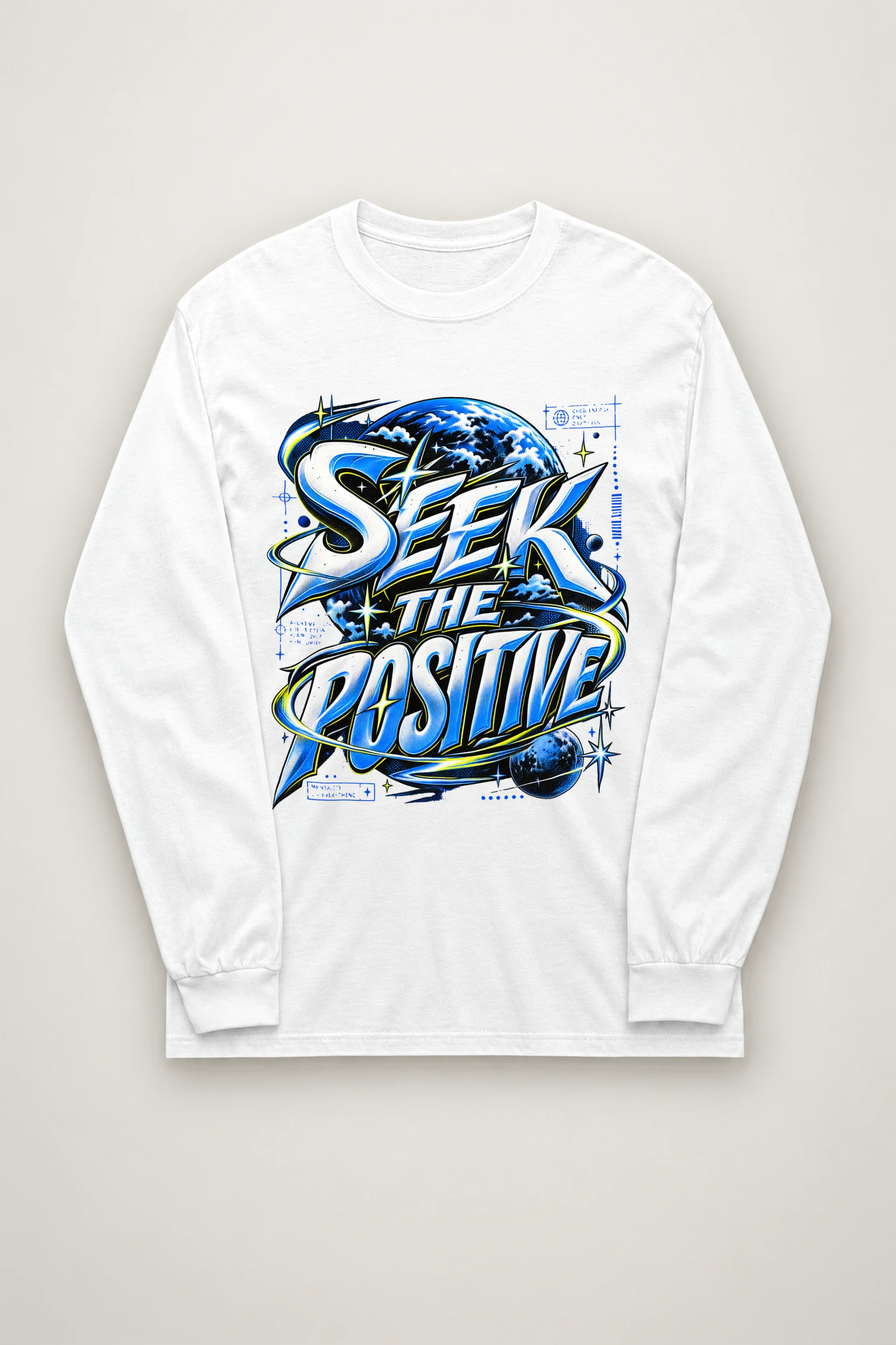"Graffiti Gradient Planet" Unisex Longsleeve T-shirt