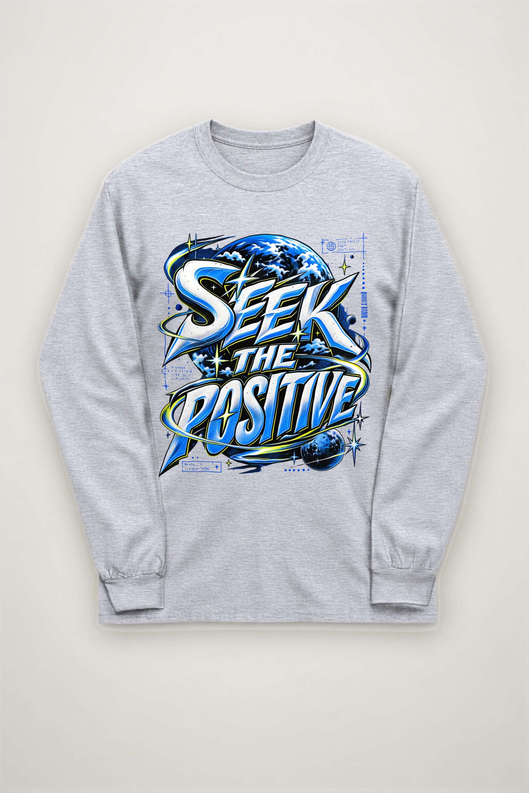 "Graffiti Gradient Planet" Unisex Longsleeve T-shirt
