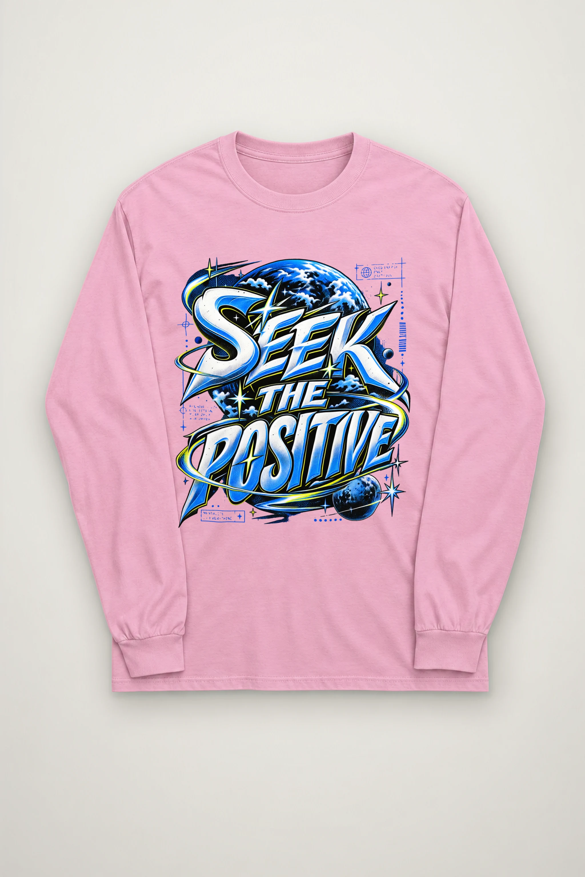 "Graffiti Gradient Planet" Unisex Longsleeve T-shirt