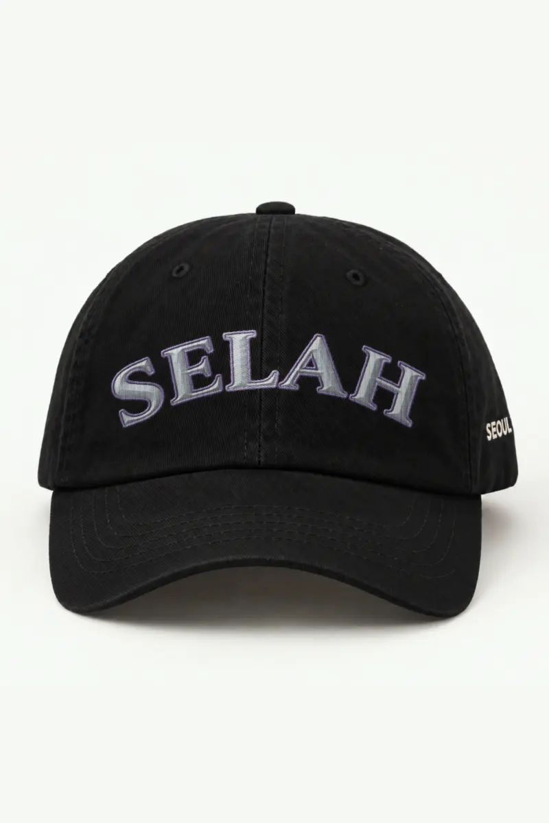 "Selah Interval" Classic Dad Hat · Embroidered — black/cap-front