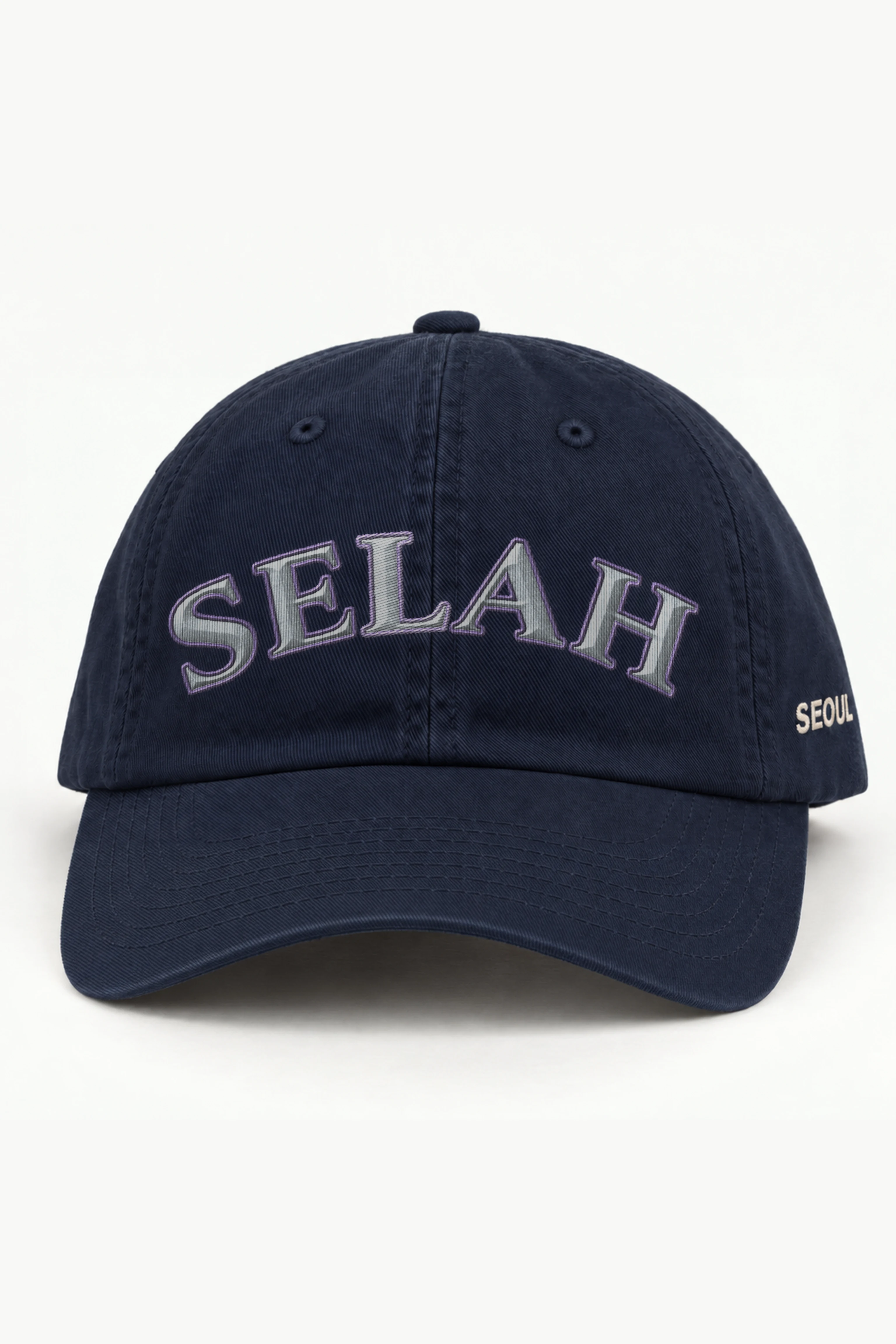 "Selah Interval" Classic Dad Hat · Embroidered — navy/cap-front
