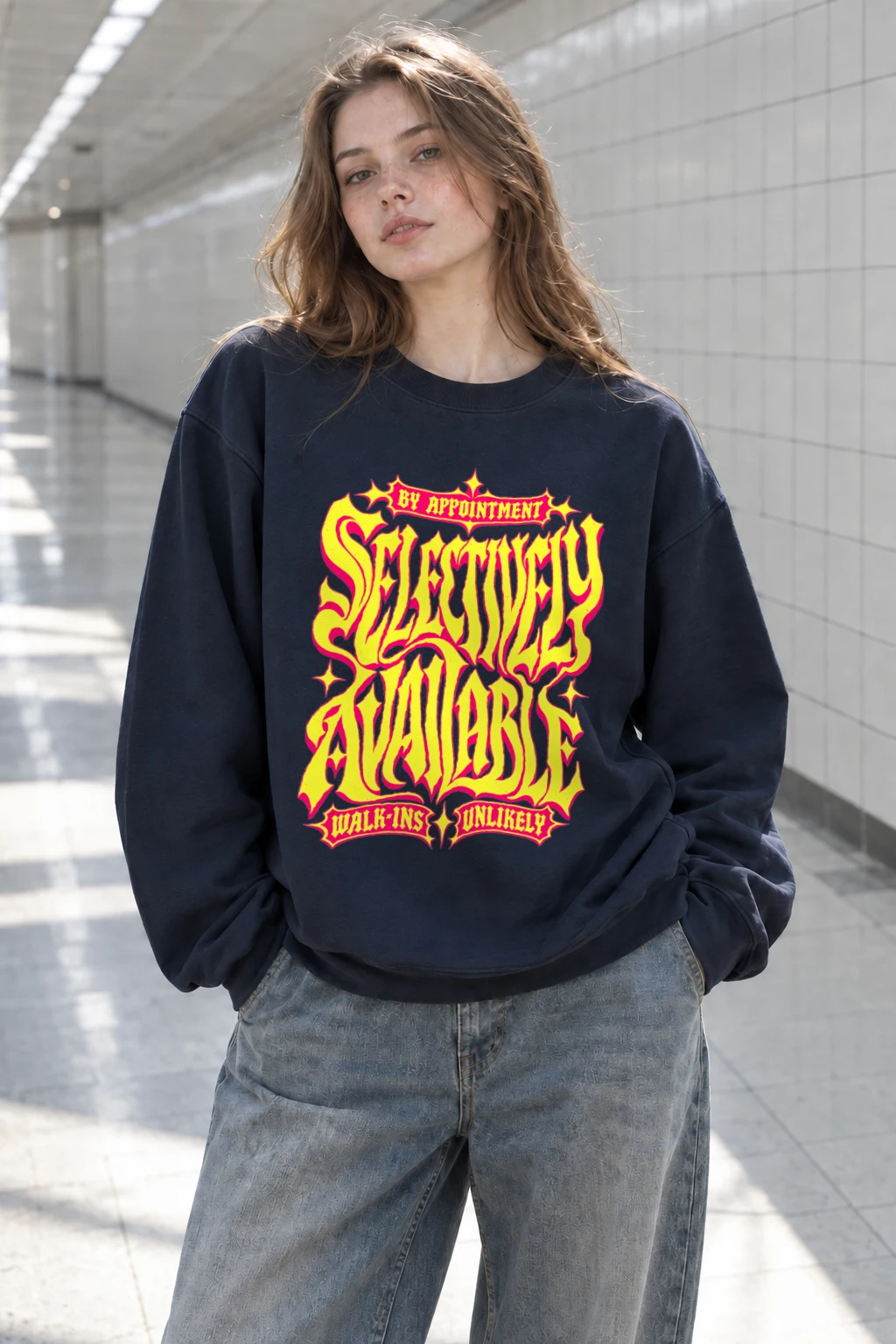 "Selectively Available" Heavy Blend Unisex Crewneck Sweatshirt | Gildan 18000