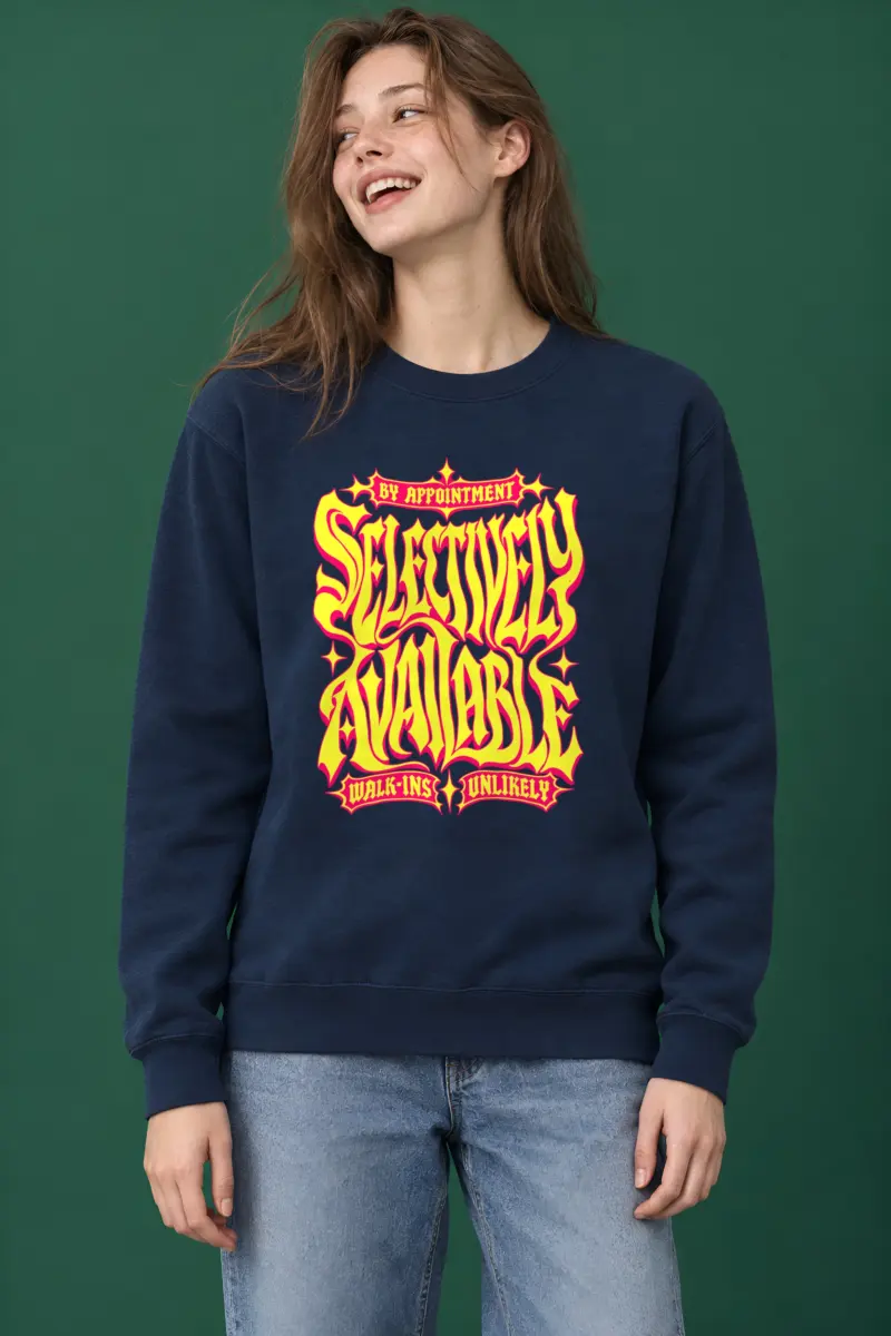 "Selectively Available" Heavy Blend Unisex Crewneck Sweatshirt