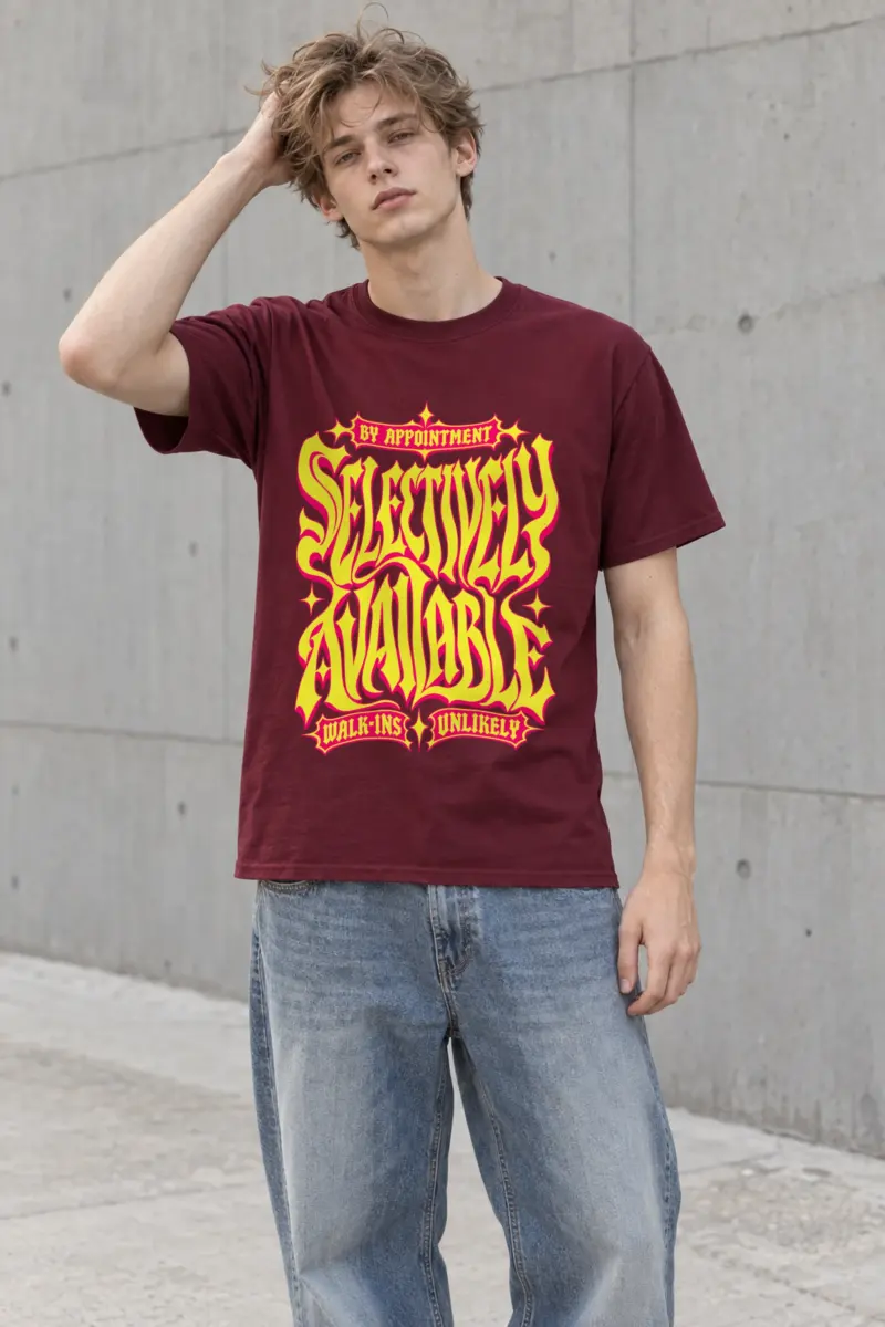 "Selectively Available" Heavyweight Unisex Crewneck T-shirt