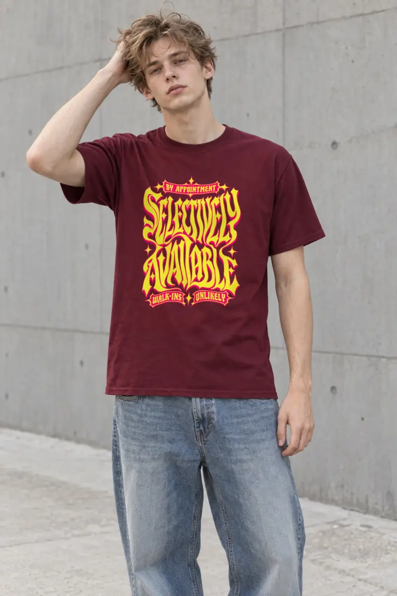 "Selectively Available" Heavyweight Unisex Crewneck T-shirt