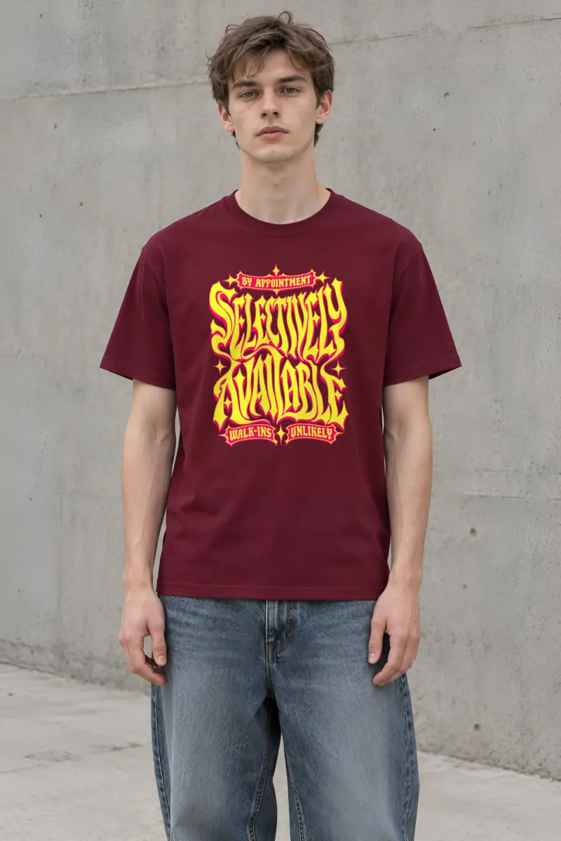 "Selectively Available" Heavyweight Unisex Crewneck T-shirt