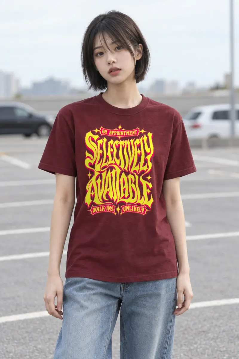"Selectively Available" Heavyweight Unisex Crewneck T-shirt