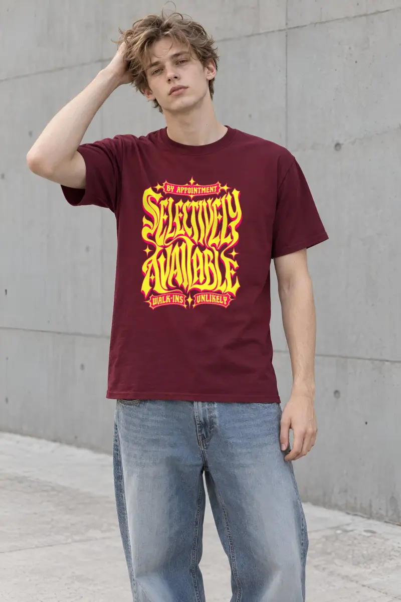 "Selectively Available" Heavyweight Unisex Crewneck T-shirt