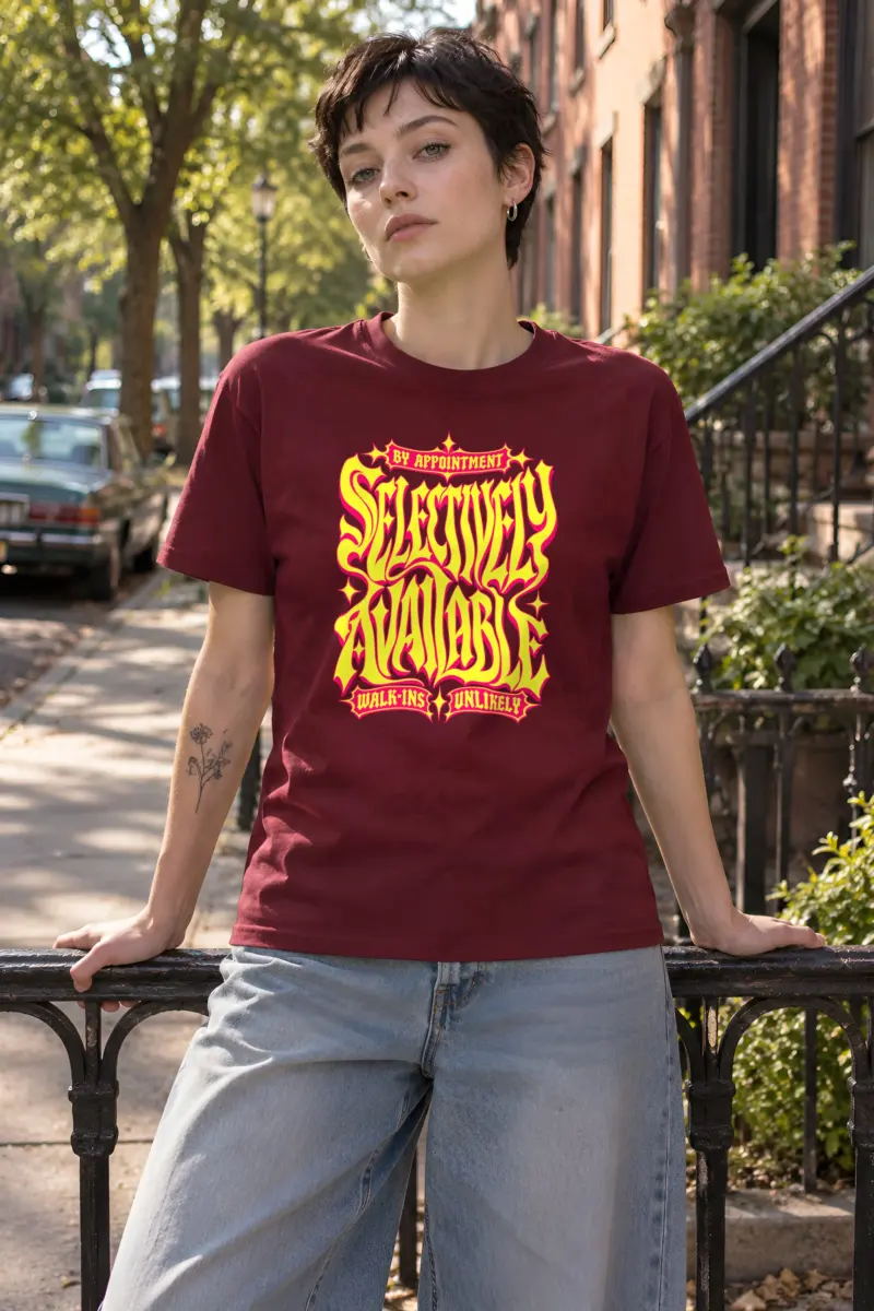 "Selectively Available" Heavyweight Unisex Crewneck T-shirt