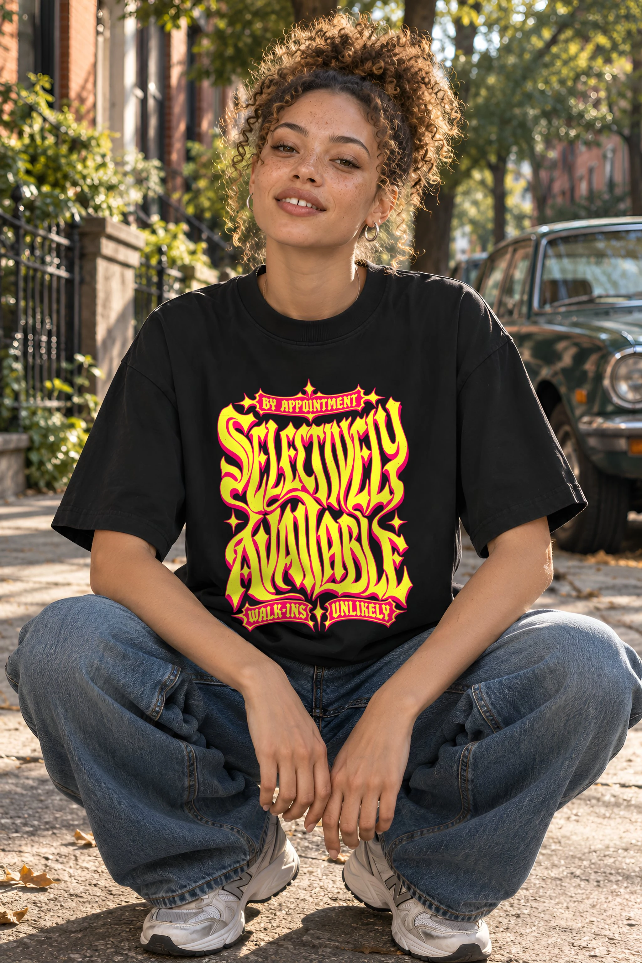 "Selectively Available" Unisex Oversized Heavyweight Crewneck T-Shirt