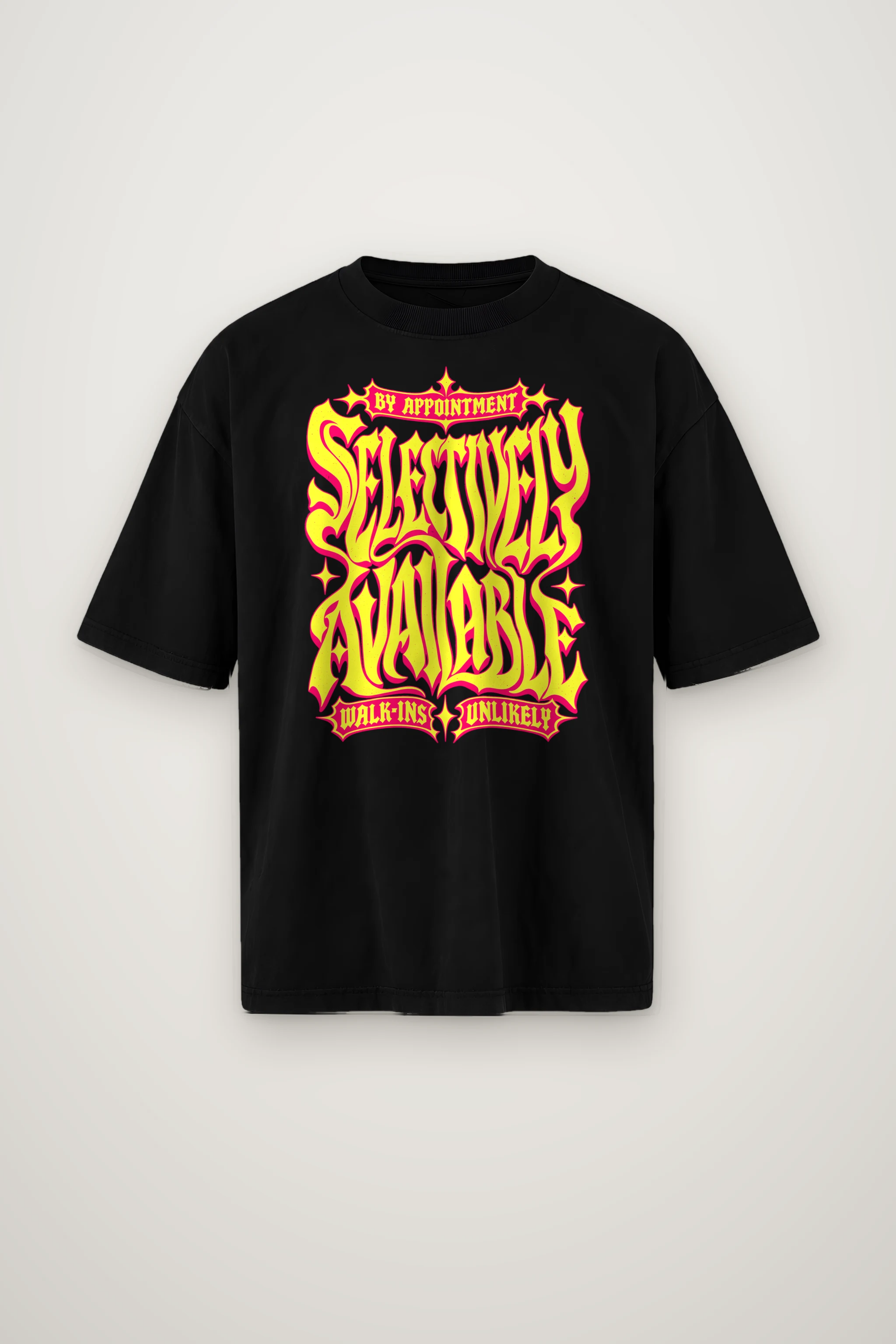 "Selectively Available" Men's Oversized Heavyweight Crewneck T-Shirt