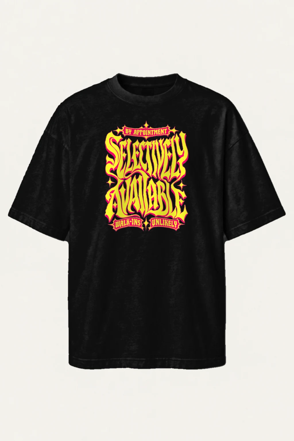 "Selectively Available" Men's Oversized Heavyweight Crewneck T-Shirt | Shaka Wear SHMHSS