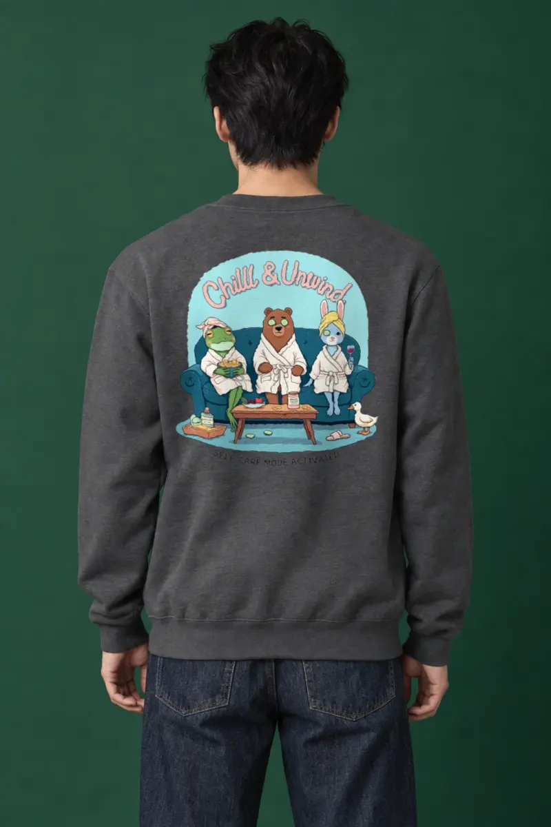 "Self-Care Mode" Heavy Blend Unisex Crewneck Sweatshirt