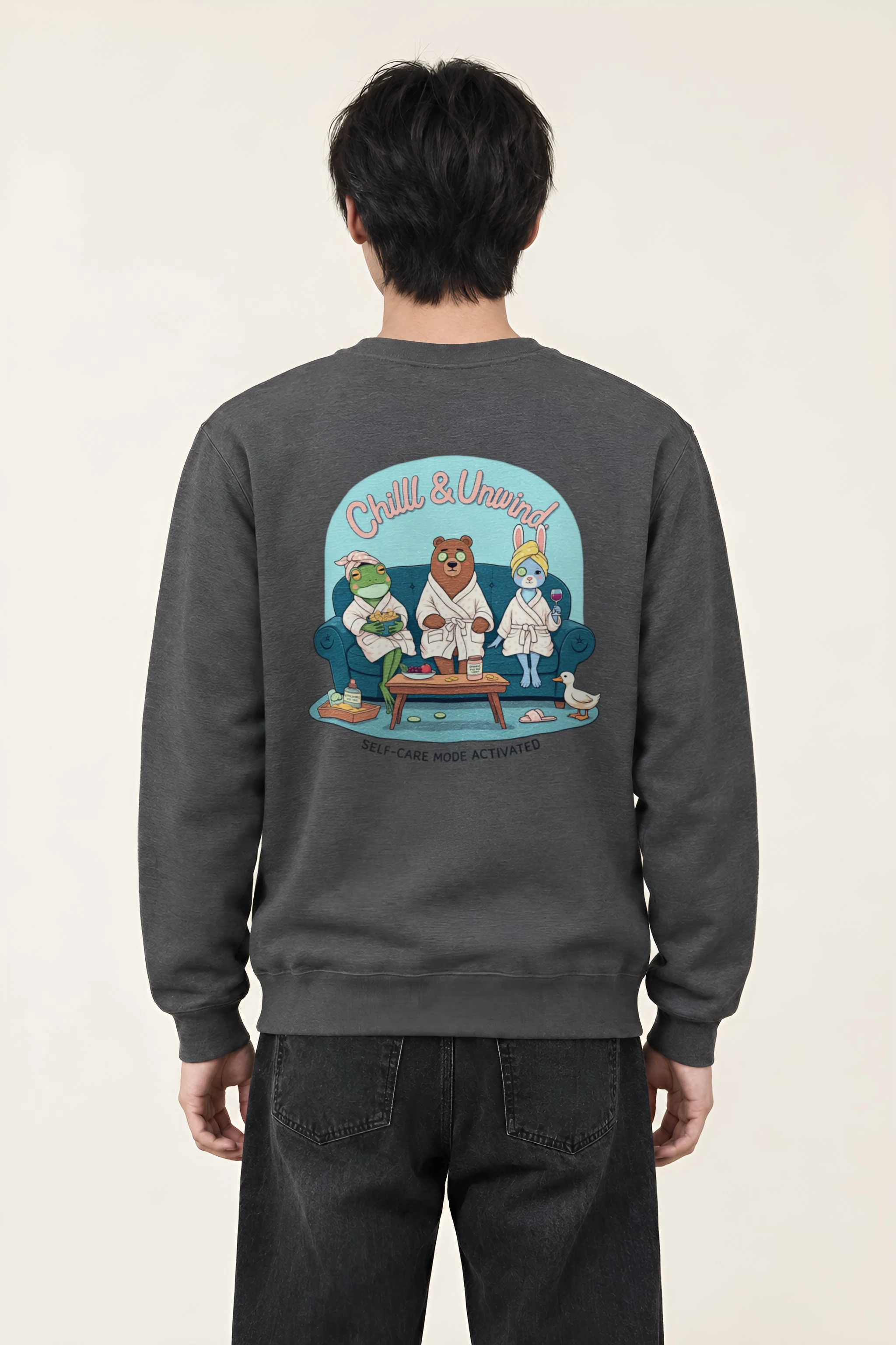 "Self-Care Mode" Heavy Blend Unisex Crewneck Sweatshirt