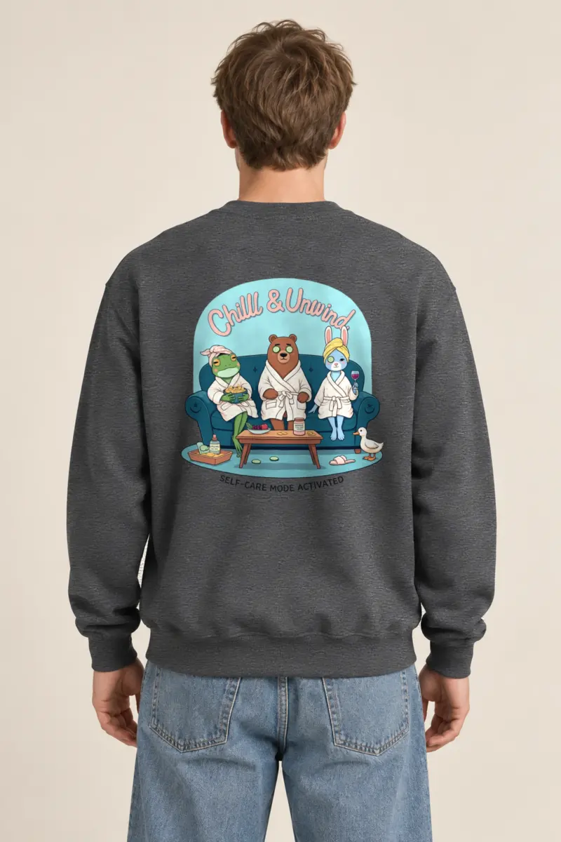 "Self-Care Mode" Heavy Blend Unisex Crewneck Sweatshirt