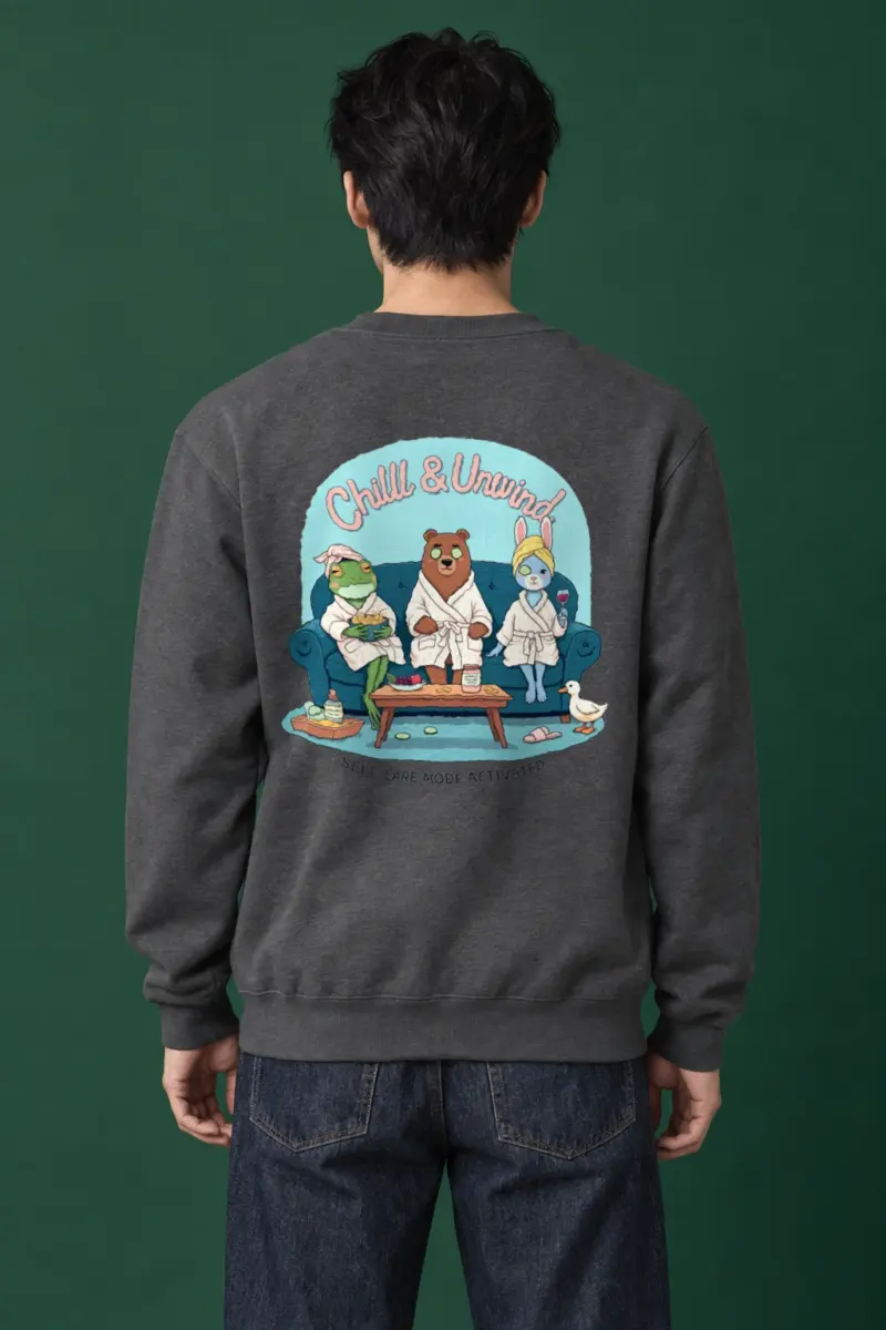 "Self-Care Mode" Heavy Blend Unisex Crewneck Sweatshirt