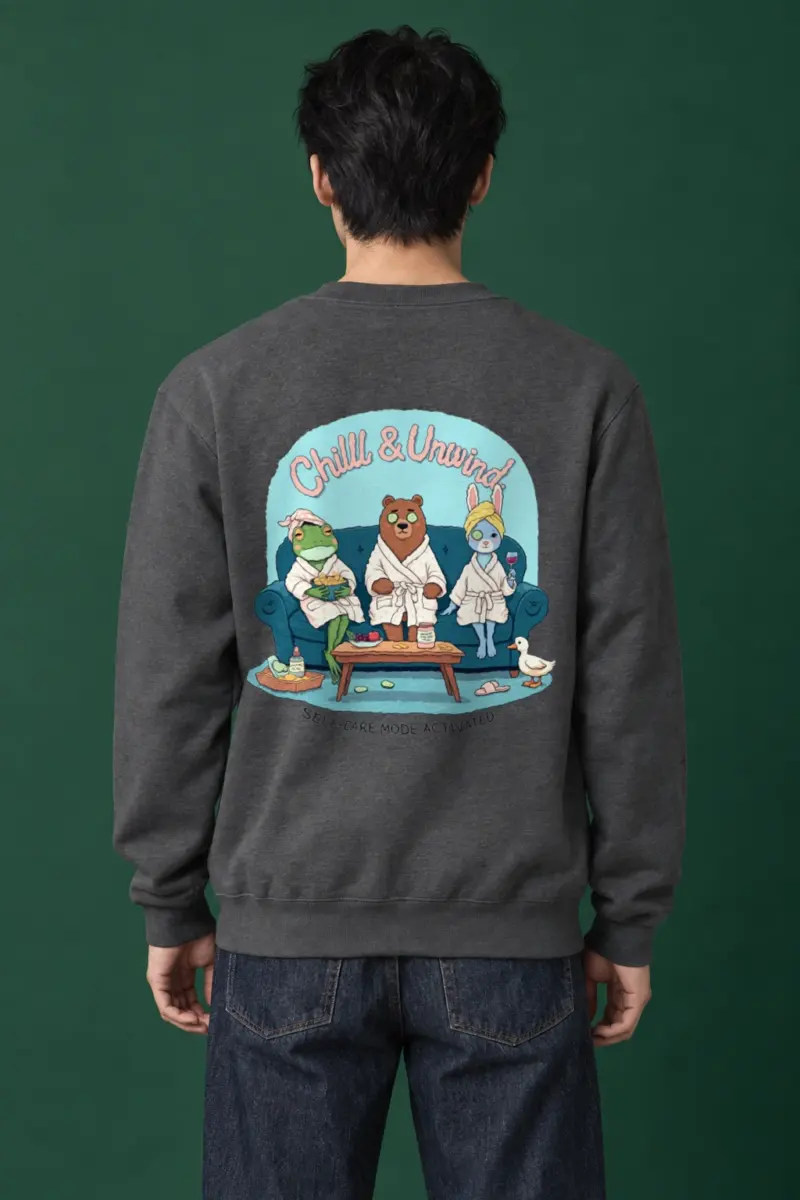 "Self-Care Mode" Heavy Blend Unisex Crewneck Sweatshirt