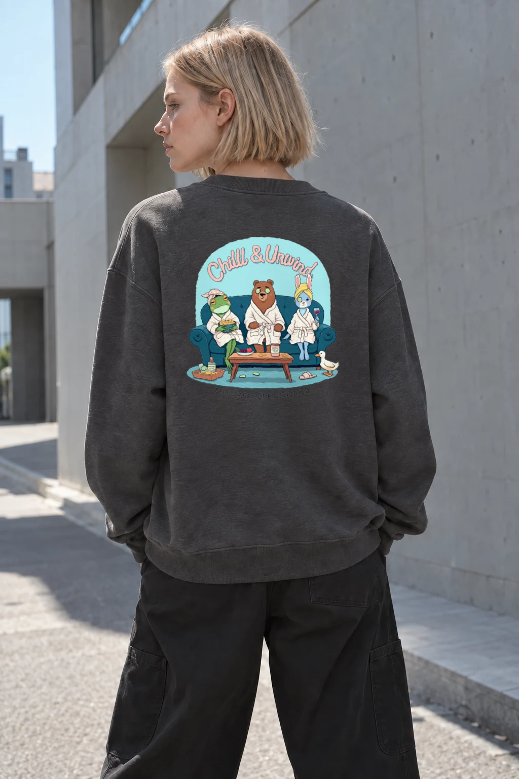 "Self-Care Mode" Heavy Blend Unisex Crewneck Sweatshirt | Gildan 18000