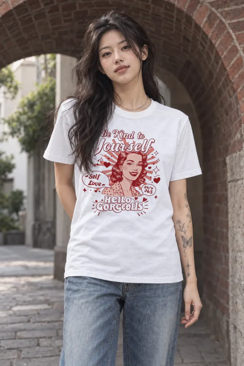 "Self Love 24/7" Heavyweight Unisex Crewneck T-shirt