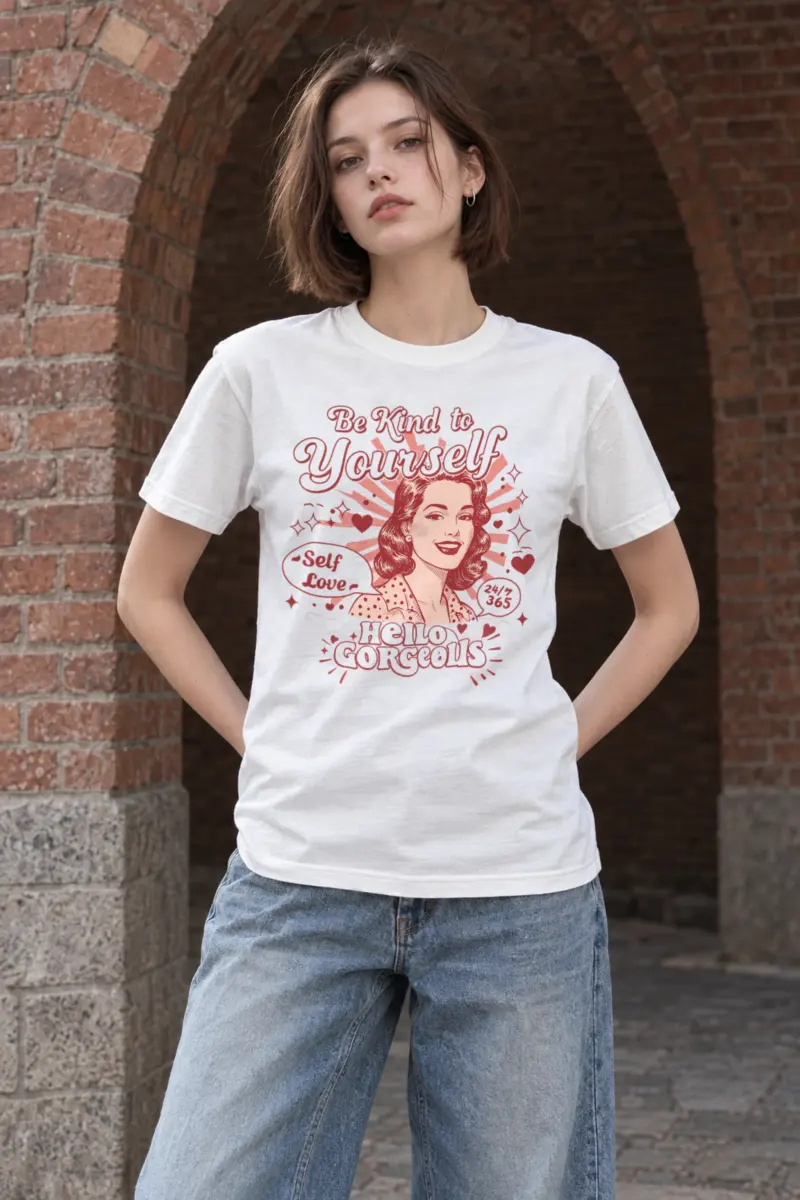 "Self Love 24/7" Heavyweight Unisex Crewneck T-shirt